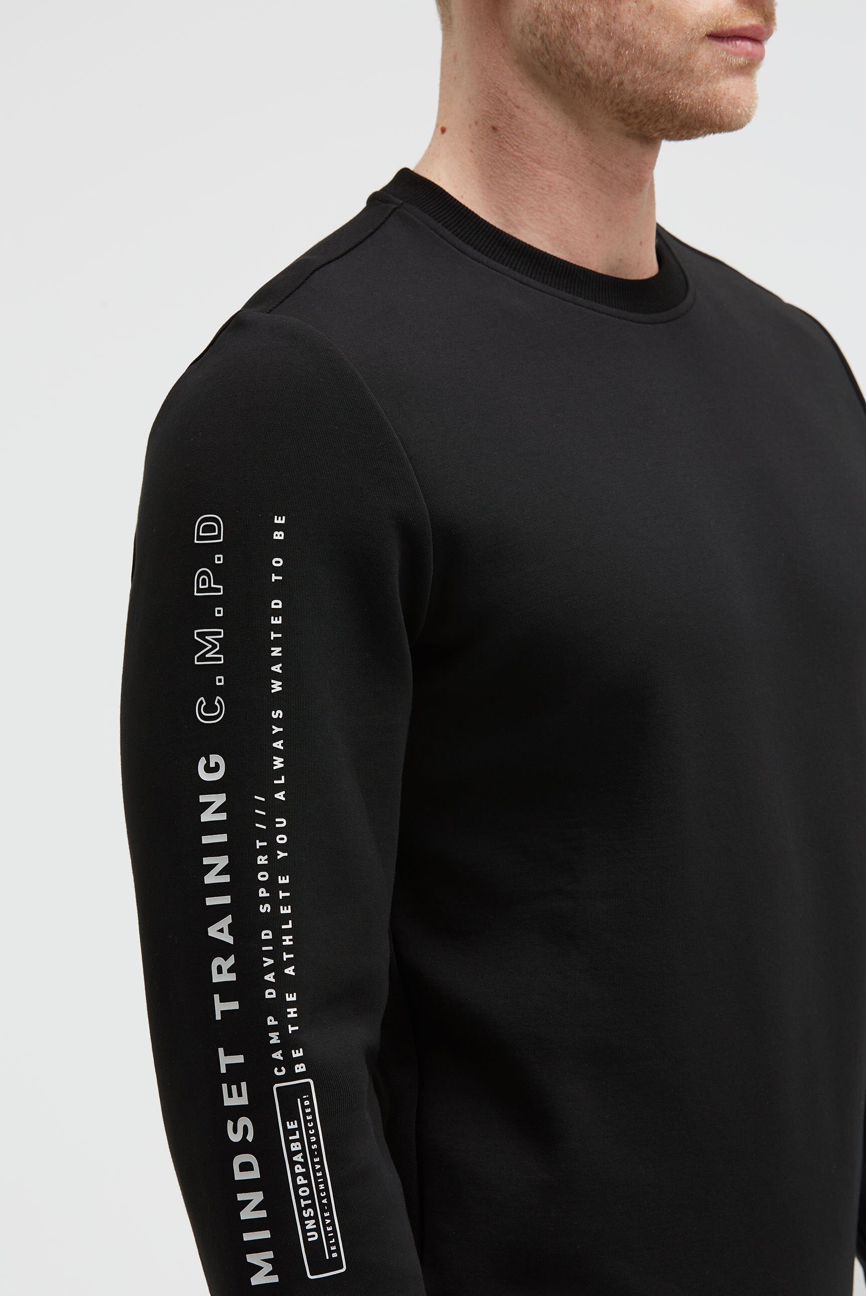 Bluza z interlocku z kieszenią na rękawie i nadrukiem - 6