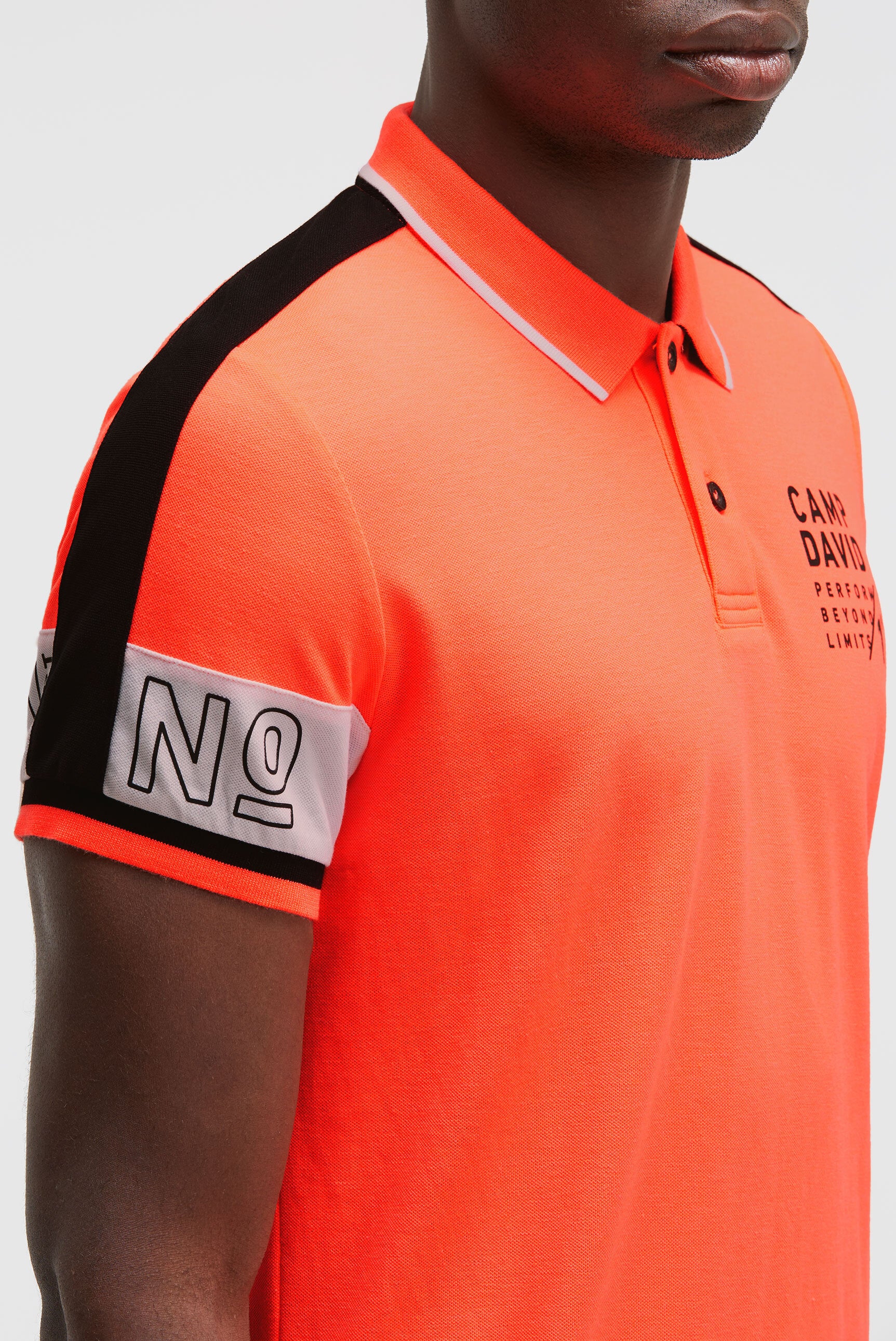 Polo pique z colour-blocking