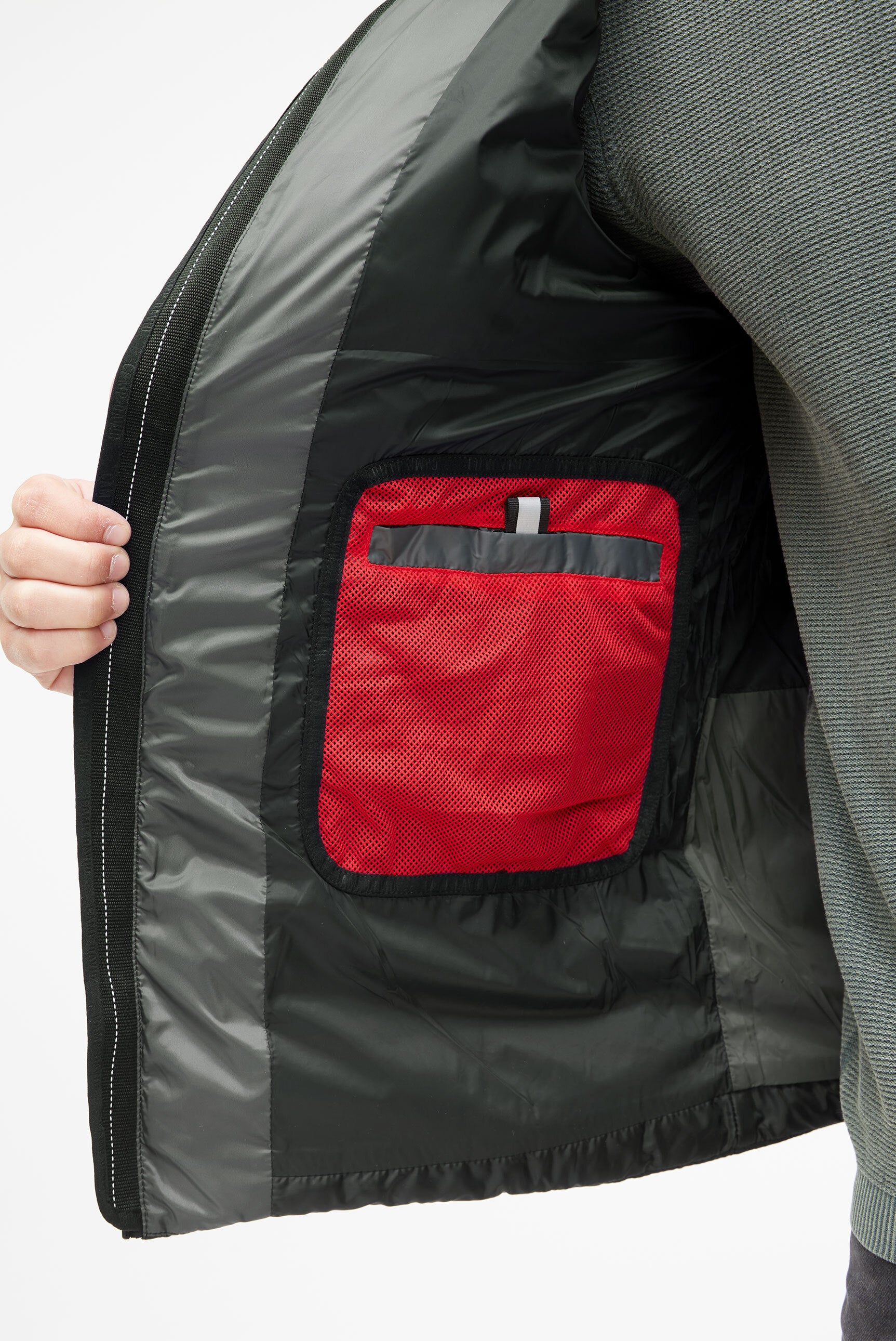 Pikowana kurtka z efektem dip-dye i nadrukami logo - 7