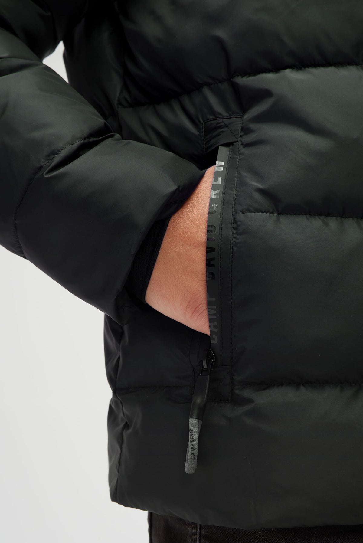 Steppjacke mit Dip-Dye-Effekt und Logo Prints dark forest