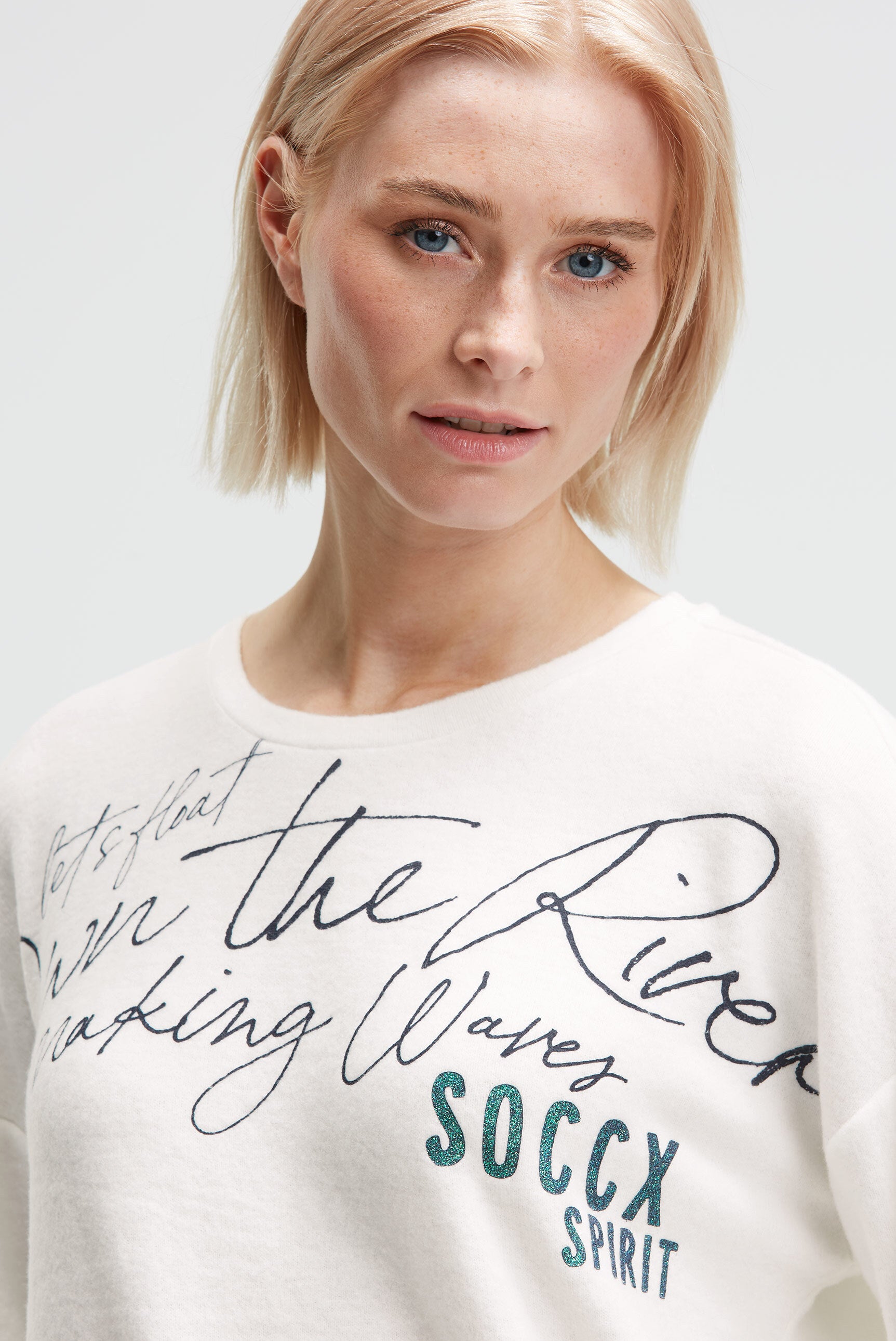 Flauschpullover mit Wording Print - 4