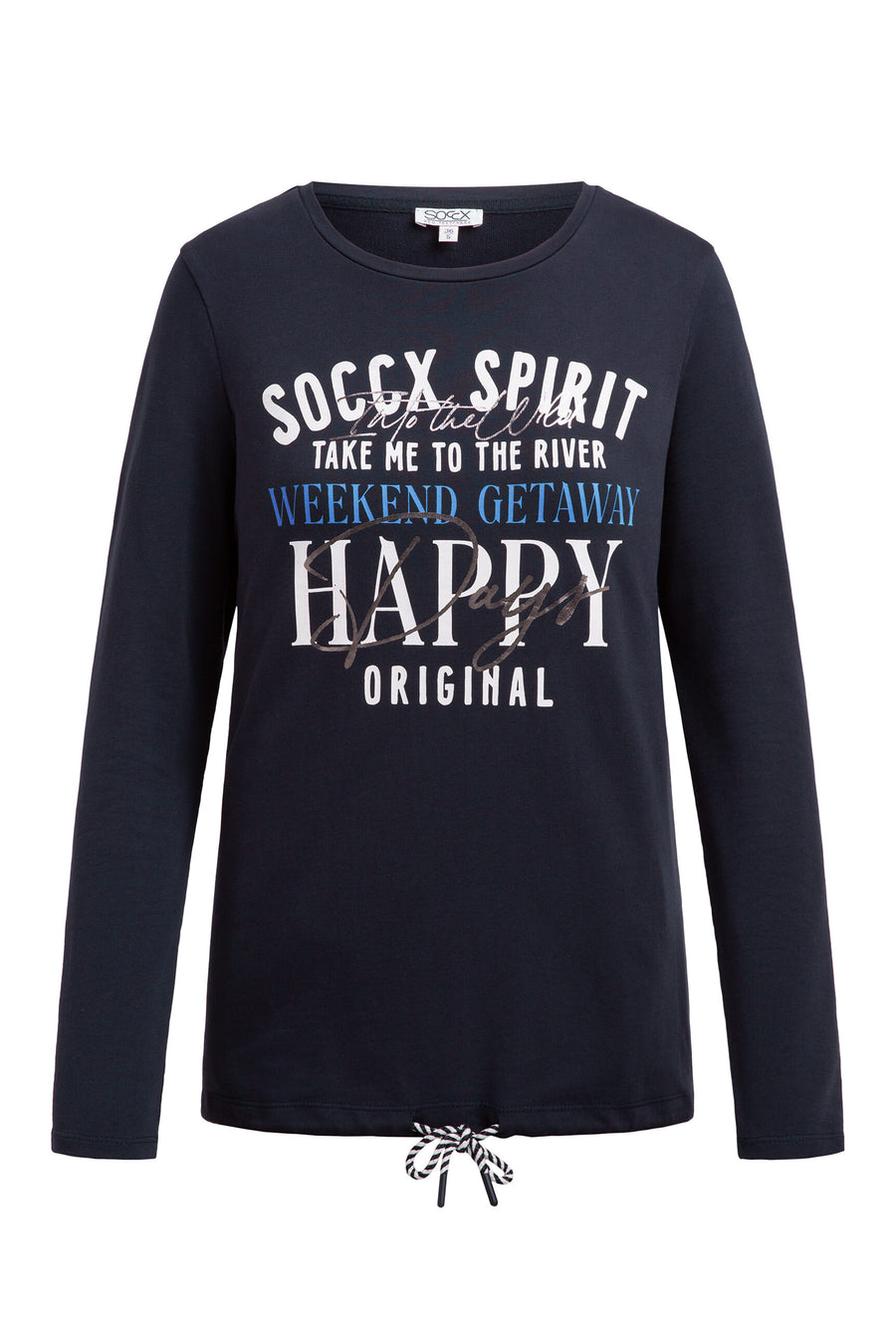 Sweatshirt z grafiką i sznurkiem w dole