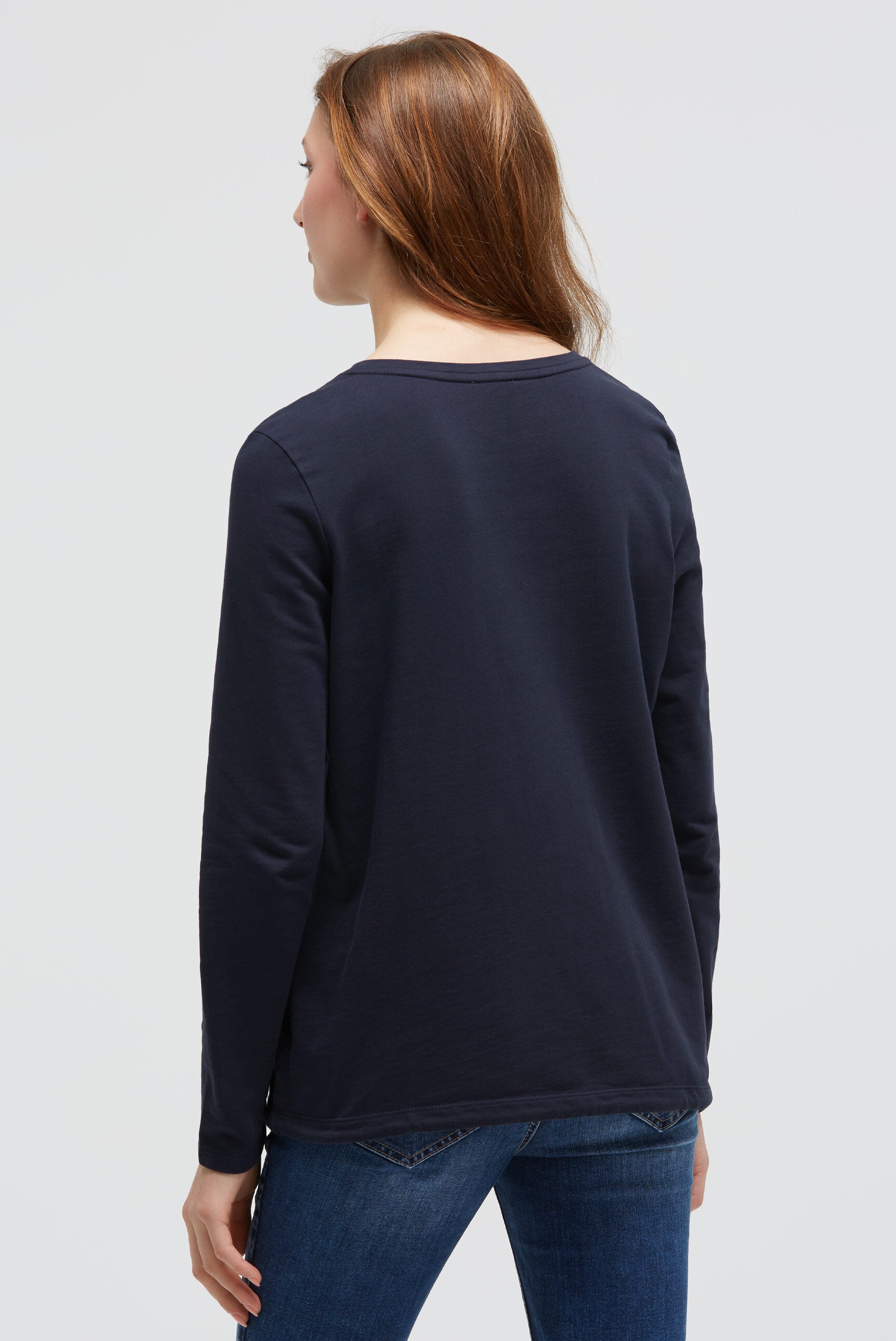 Sweatshirt z grafiką i sznurkiem w dole