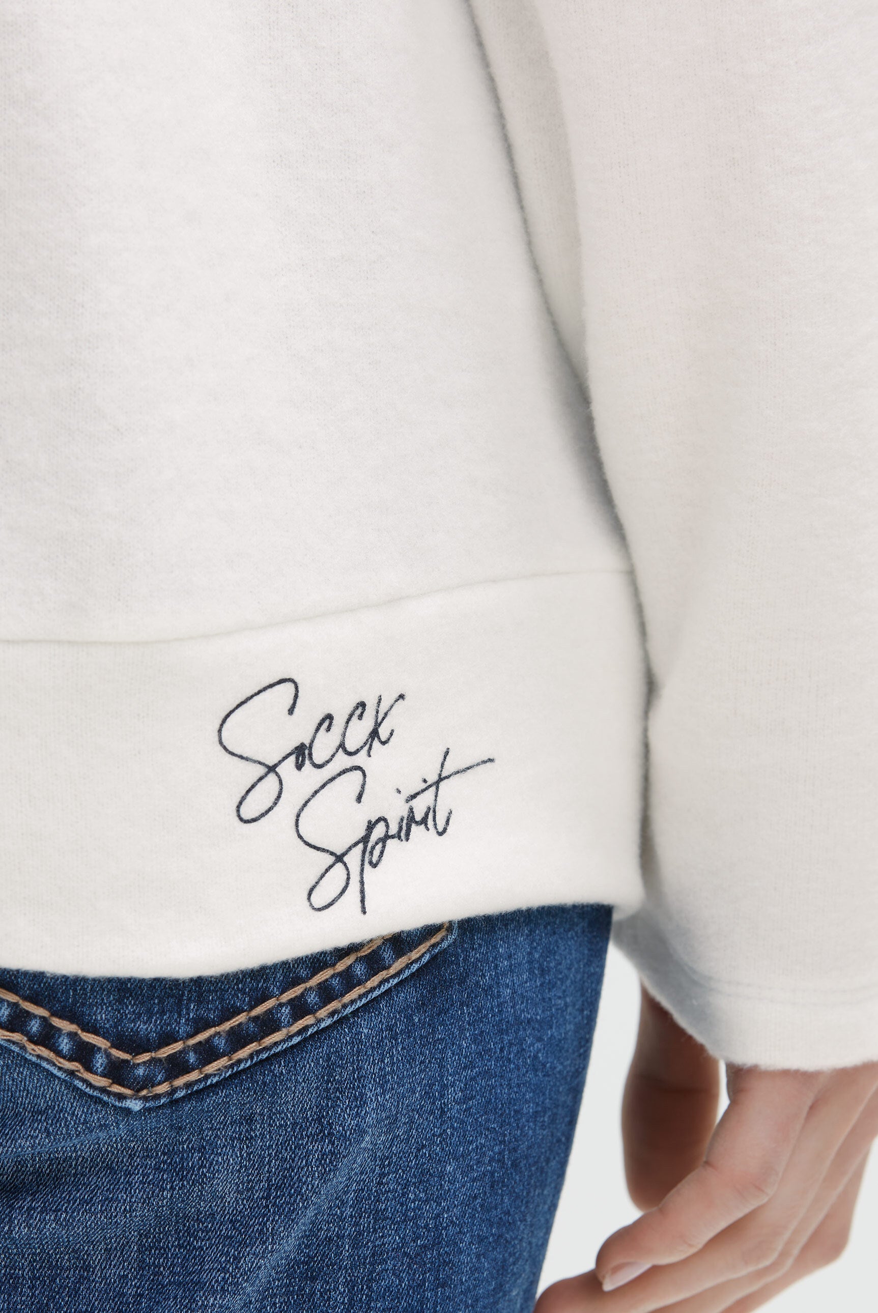 Flauschpullover mit Wording Print - 6
