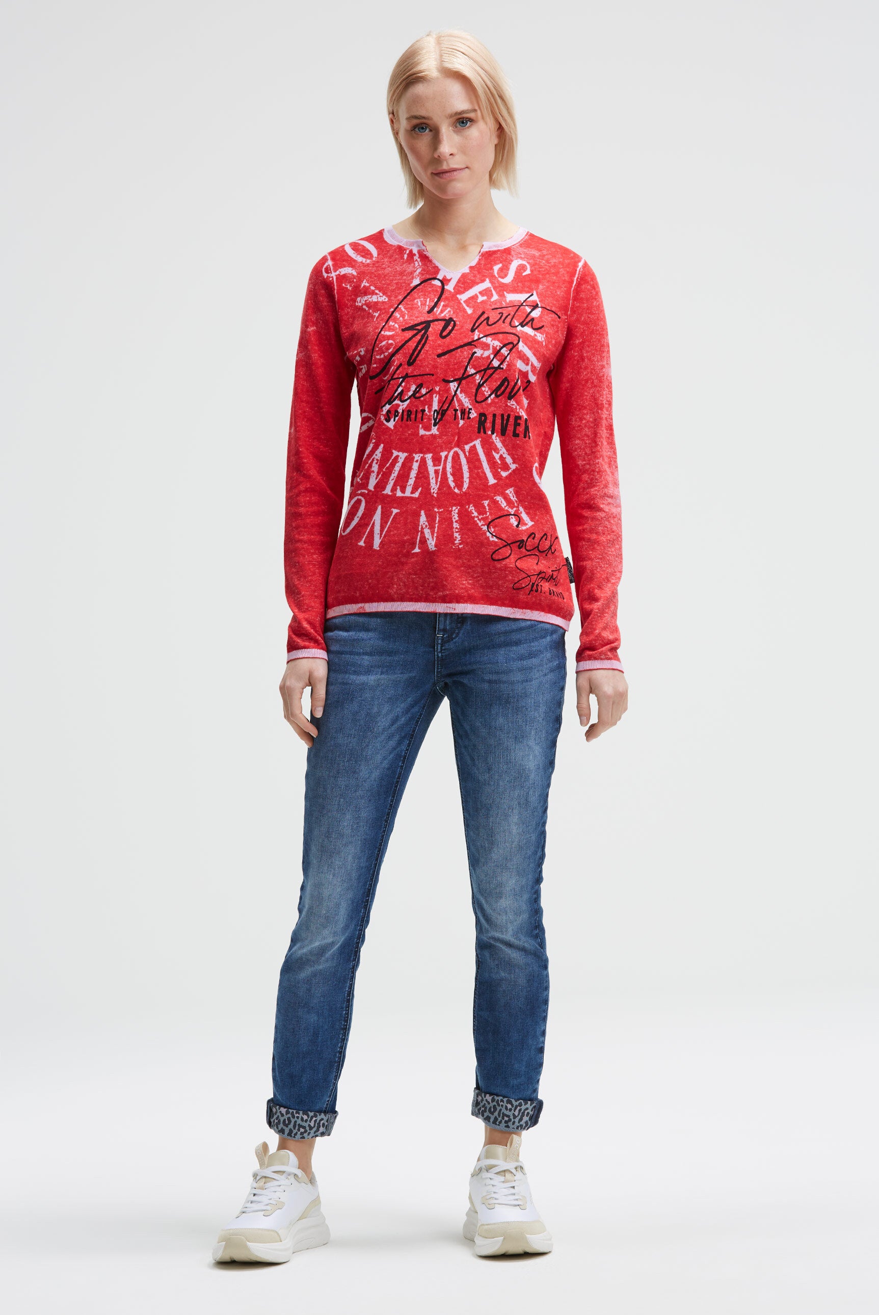 Pullover mit Inside Print und Acid-Effekten - 3