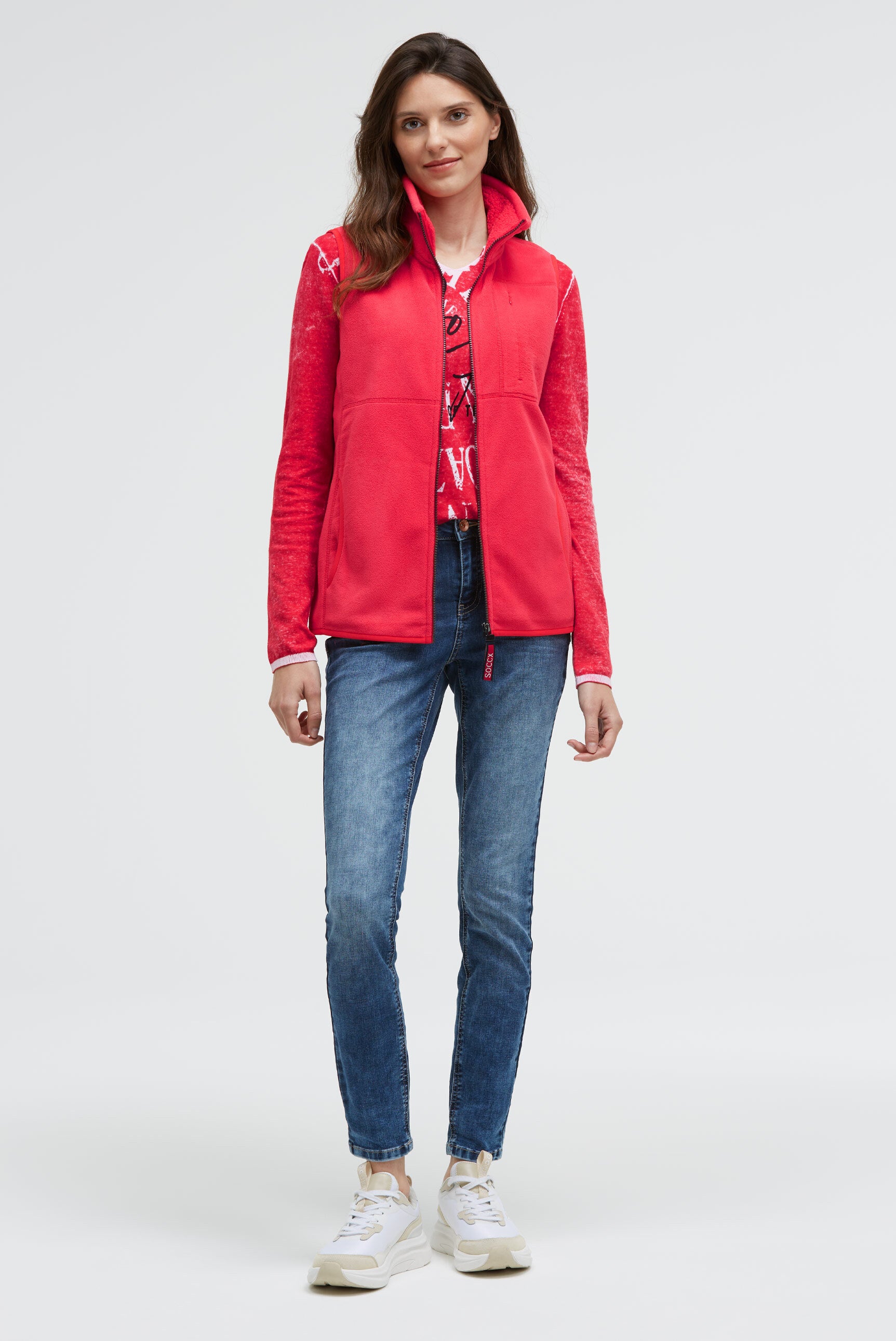 Kamizelka polarowa z grafiką na plecach - 4