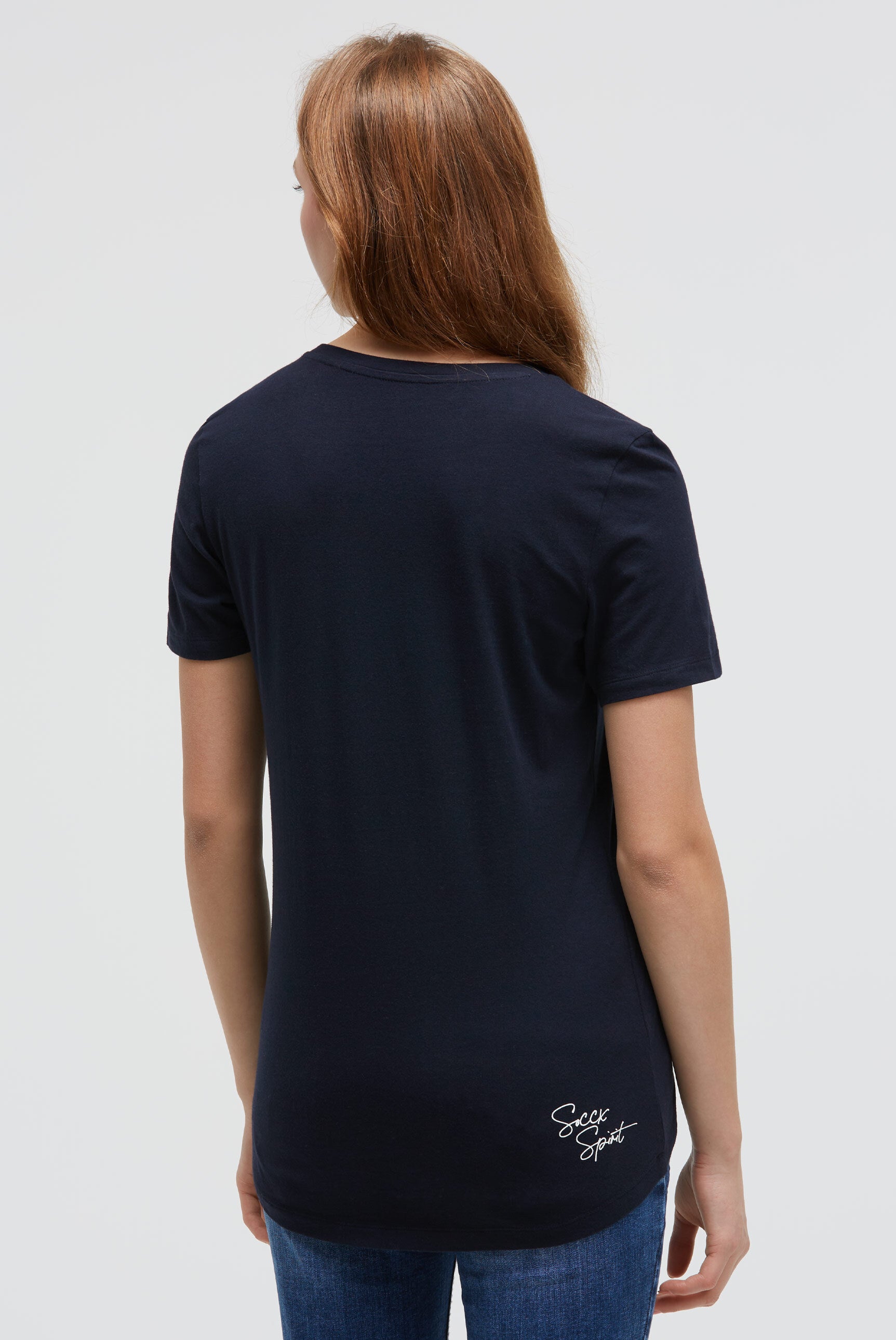 T-shirt z nadrukiem i detalami z cekinów