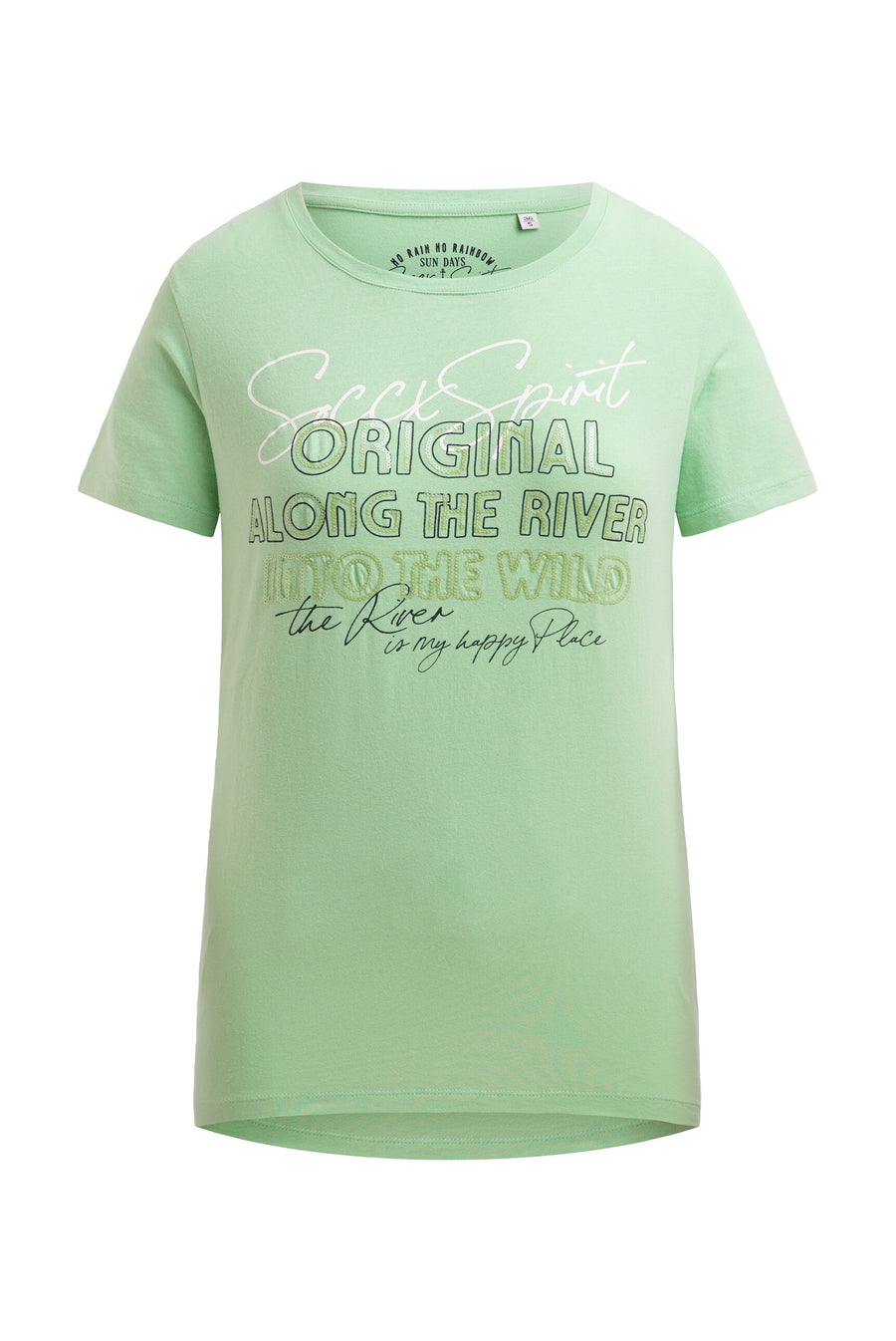 T-shirt z nadrukiem i detalami z cekinów