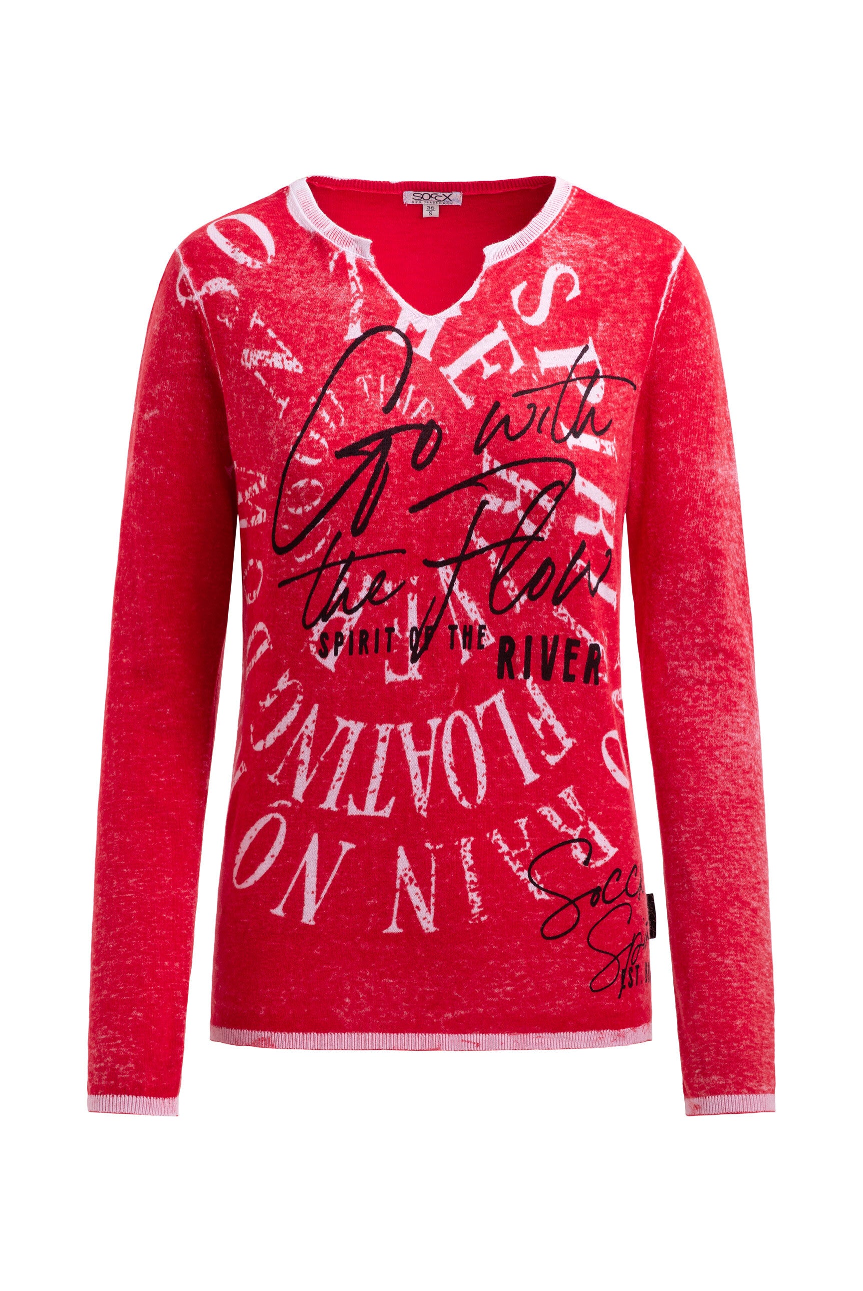 Pullover mit Inside Print und Acid-Effekten - 1
