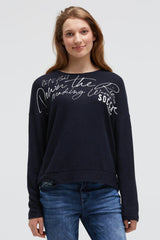 Flauschpullover mit Wording Print