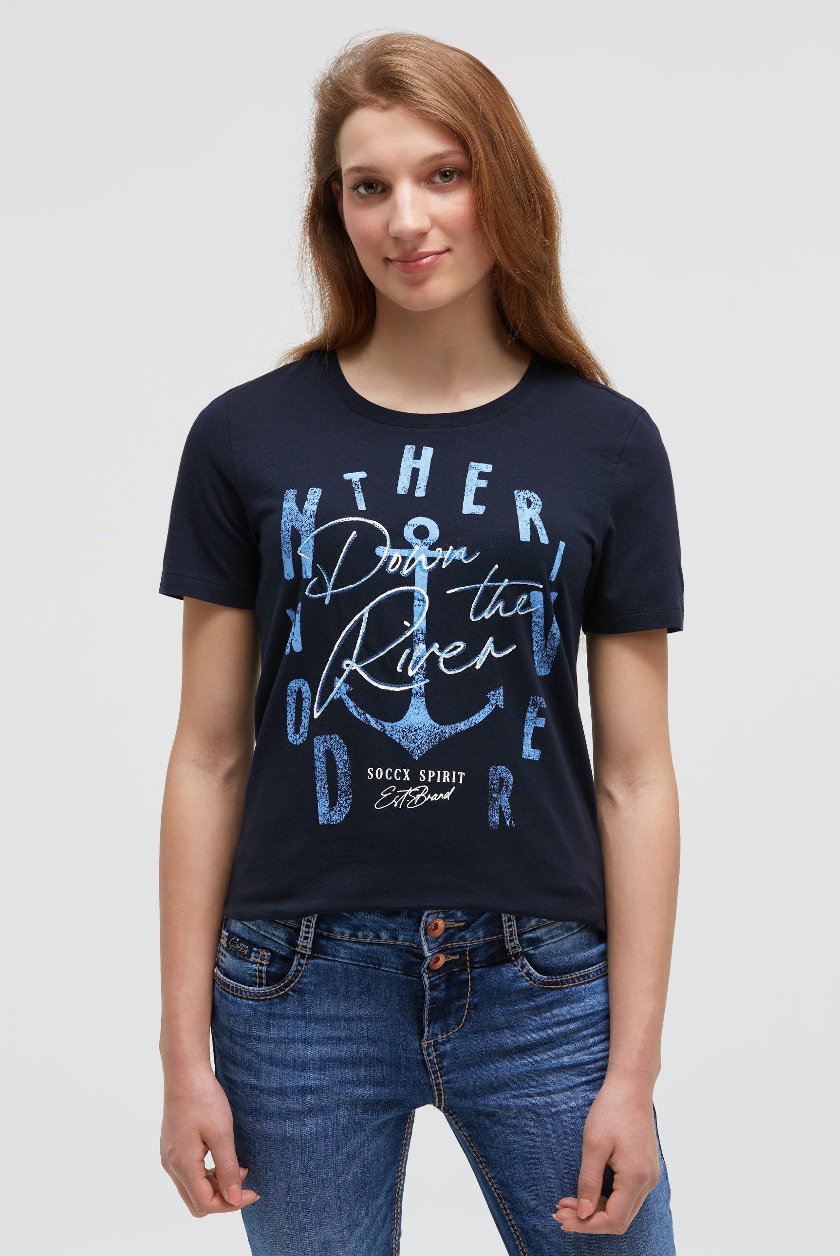 T-shirt z nadrukiem i detalami z cekinów - 2