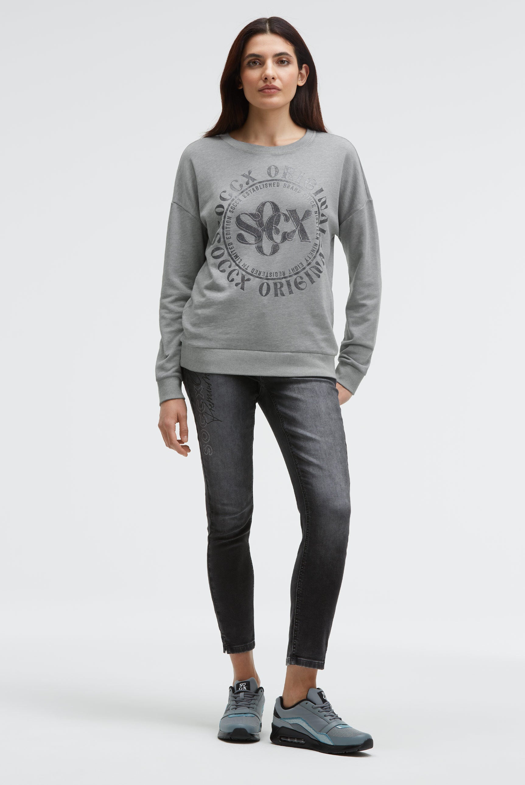 Bluza z brokatowym wzorem