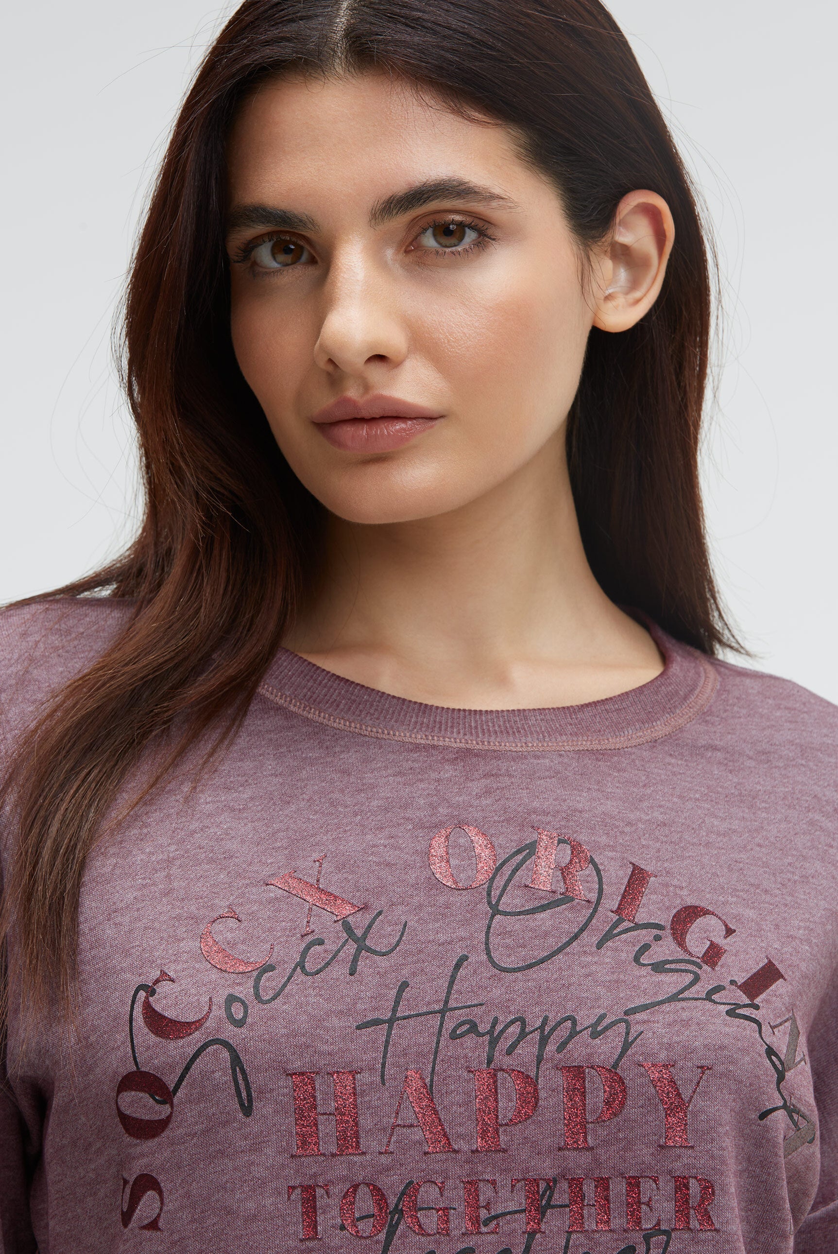 Bluza z brokatowym wzorem - 4