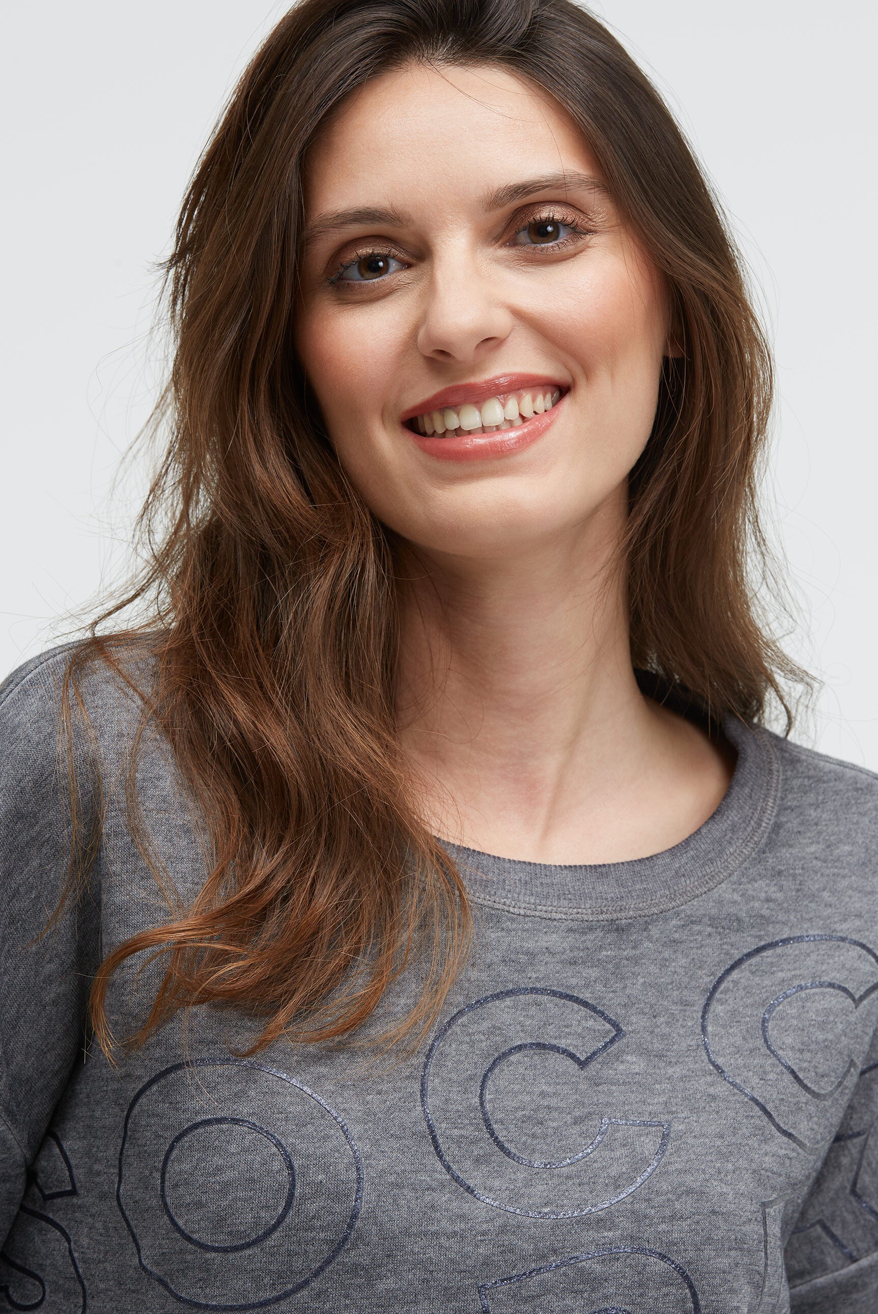 Sweatshirt mit Glitter Artwork blue navy