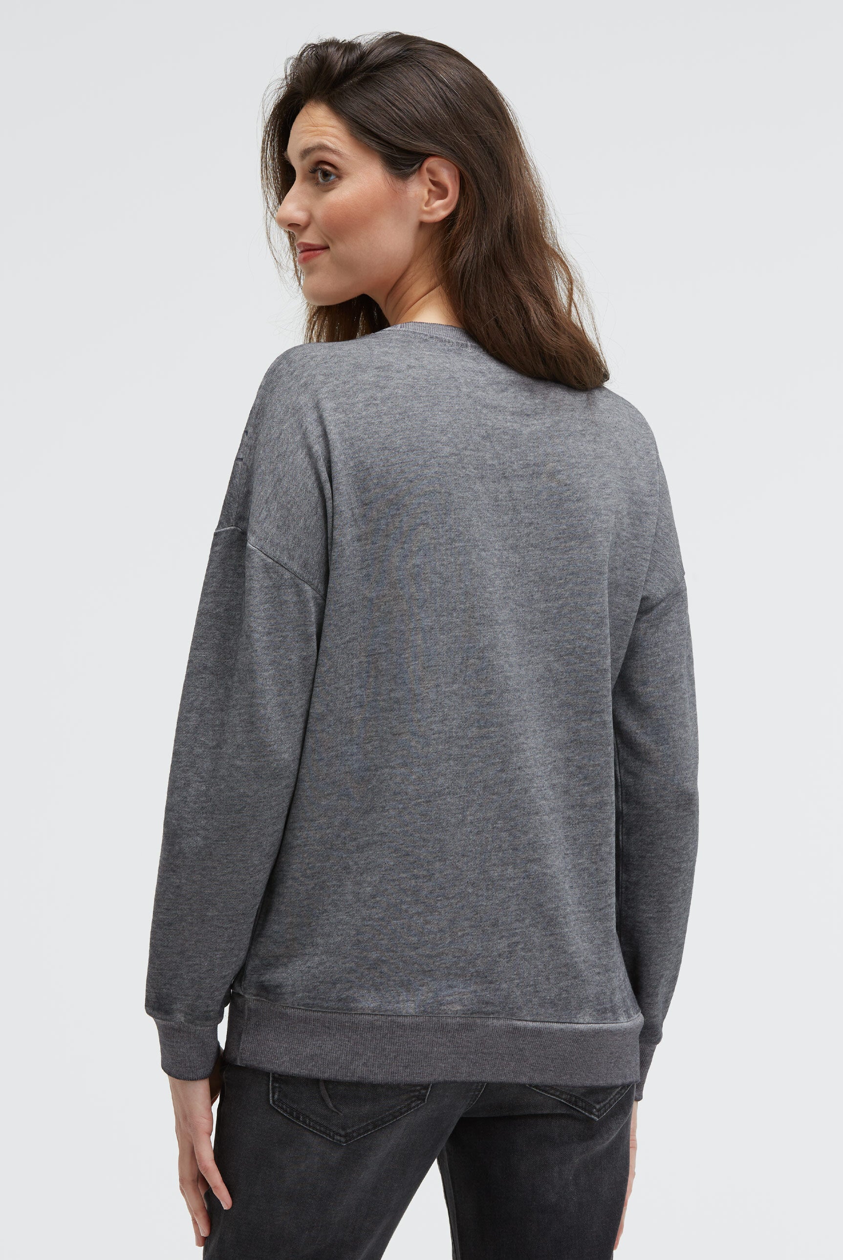 Sweatshirt mit Glitter Artwork blue navy