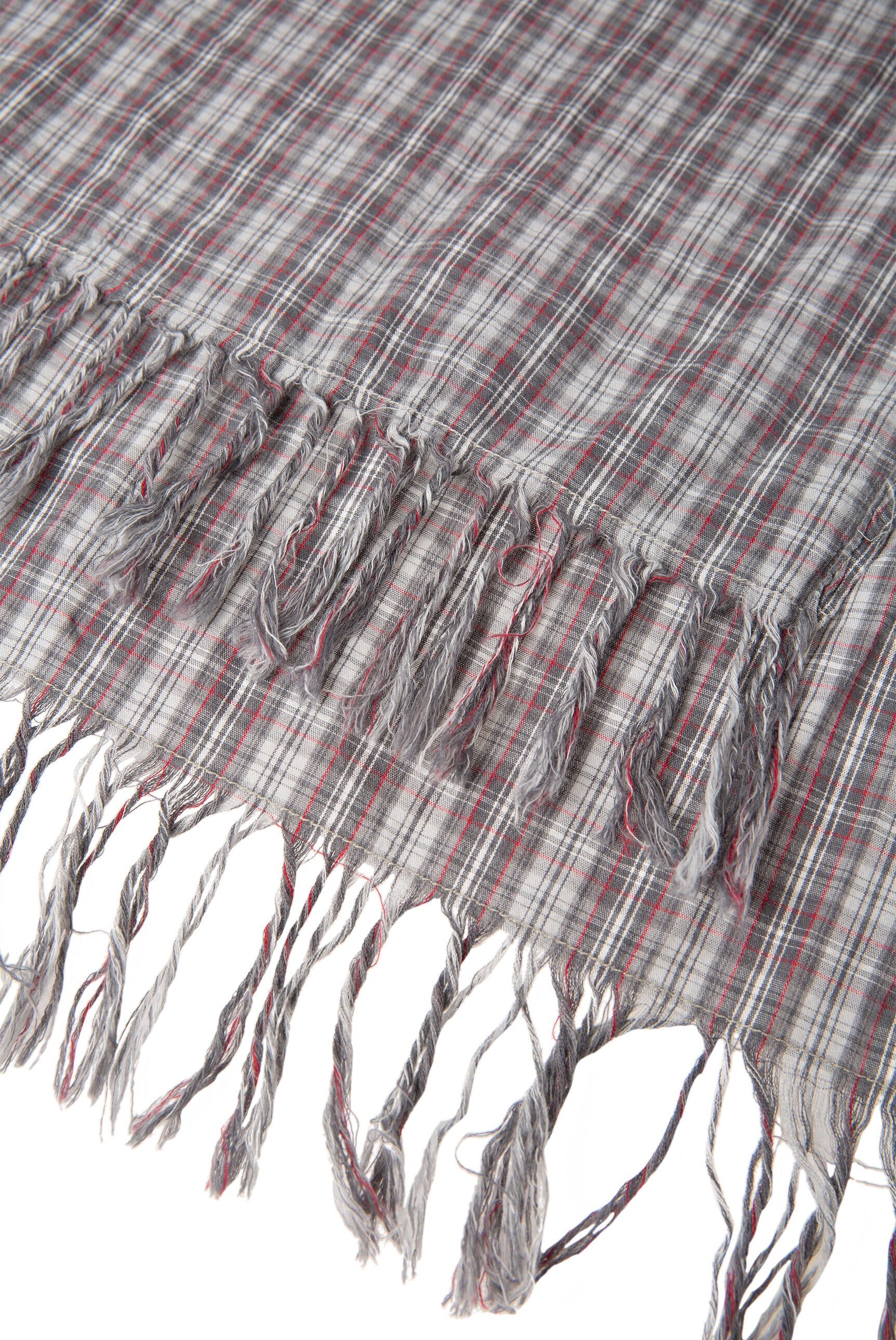 Szalik w kratę z delikatnej tkaniny - 5