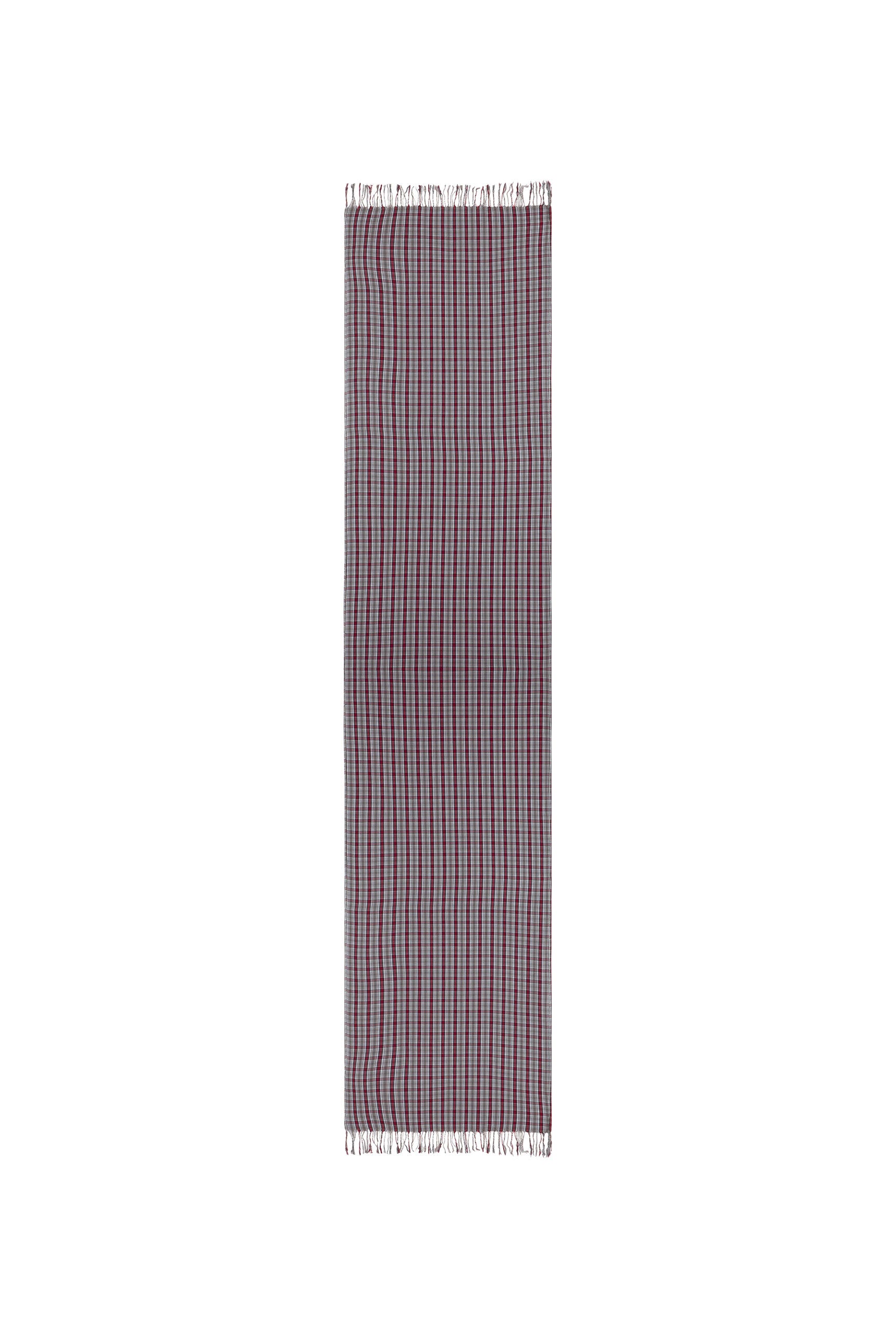 Karierter Schal aus feiner Webware royal red