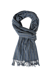 Szalik w kratę z delikatnej tkaniny