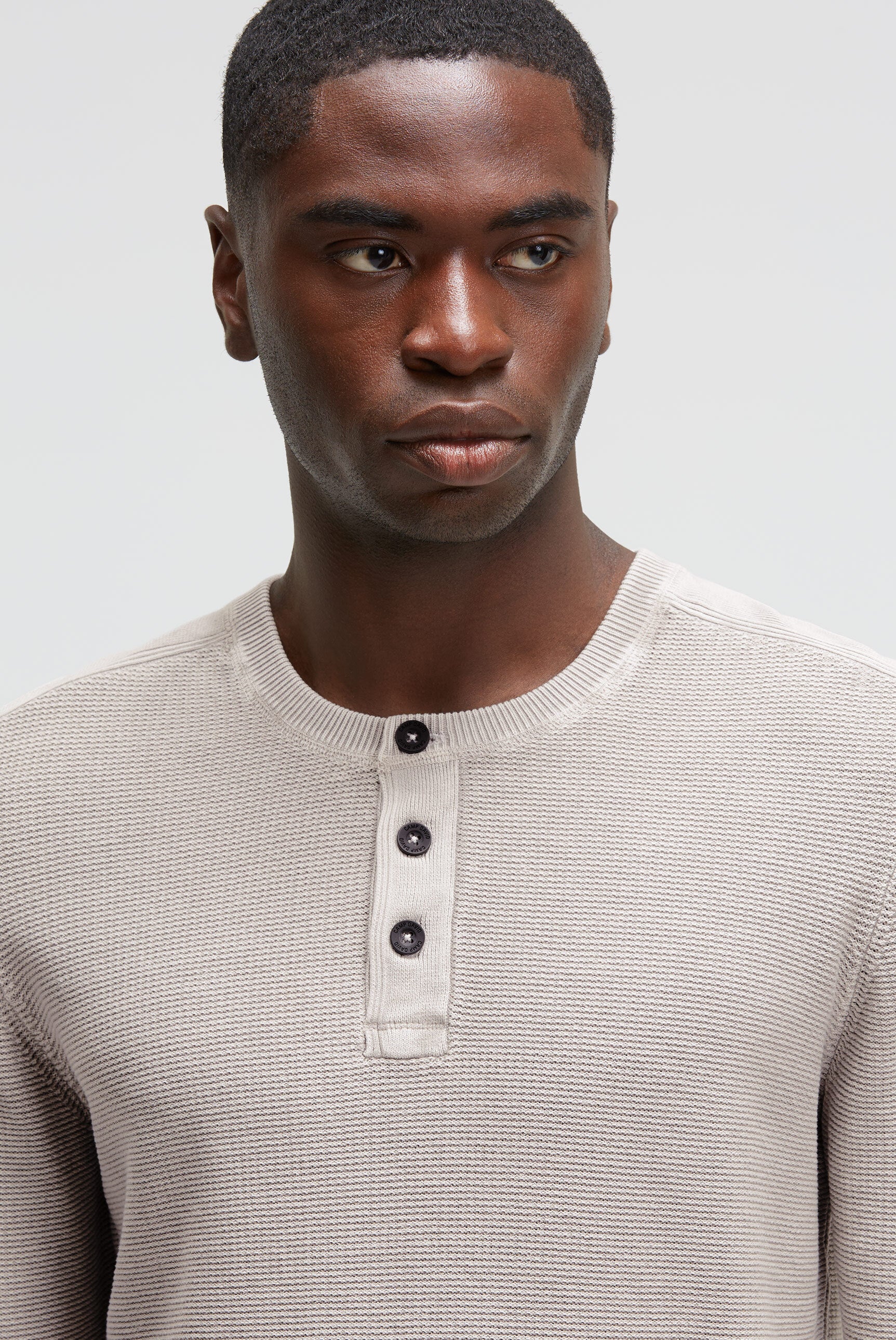 Henley-Pullover Stone Washed light grey - 4