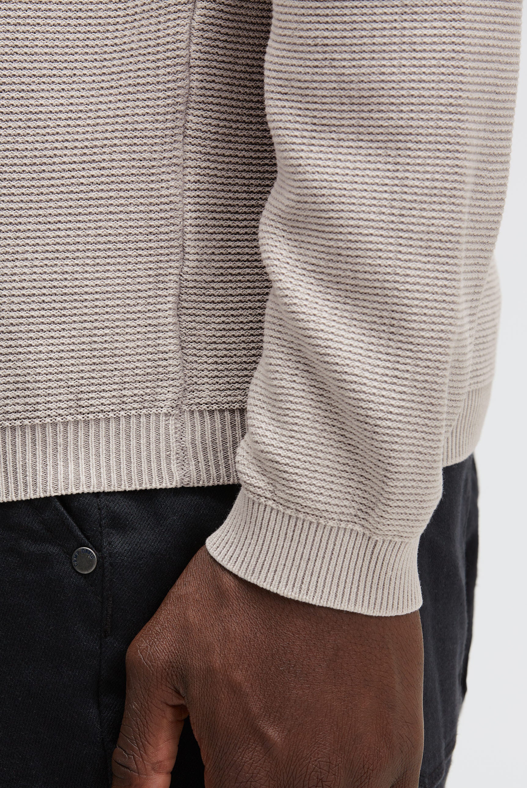 Henley-Pullover Stone Washed light grey - 7