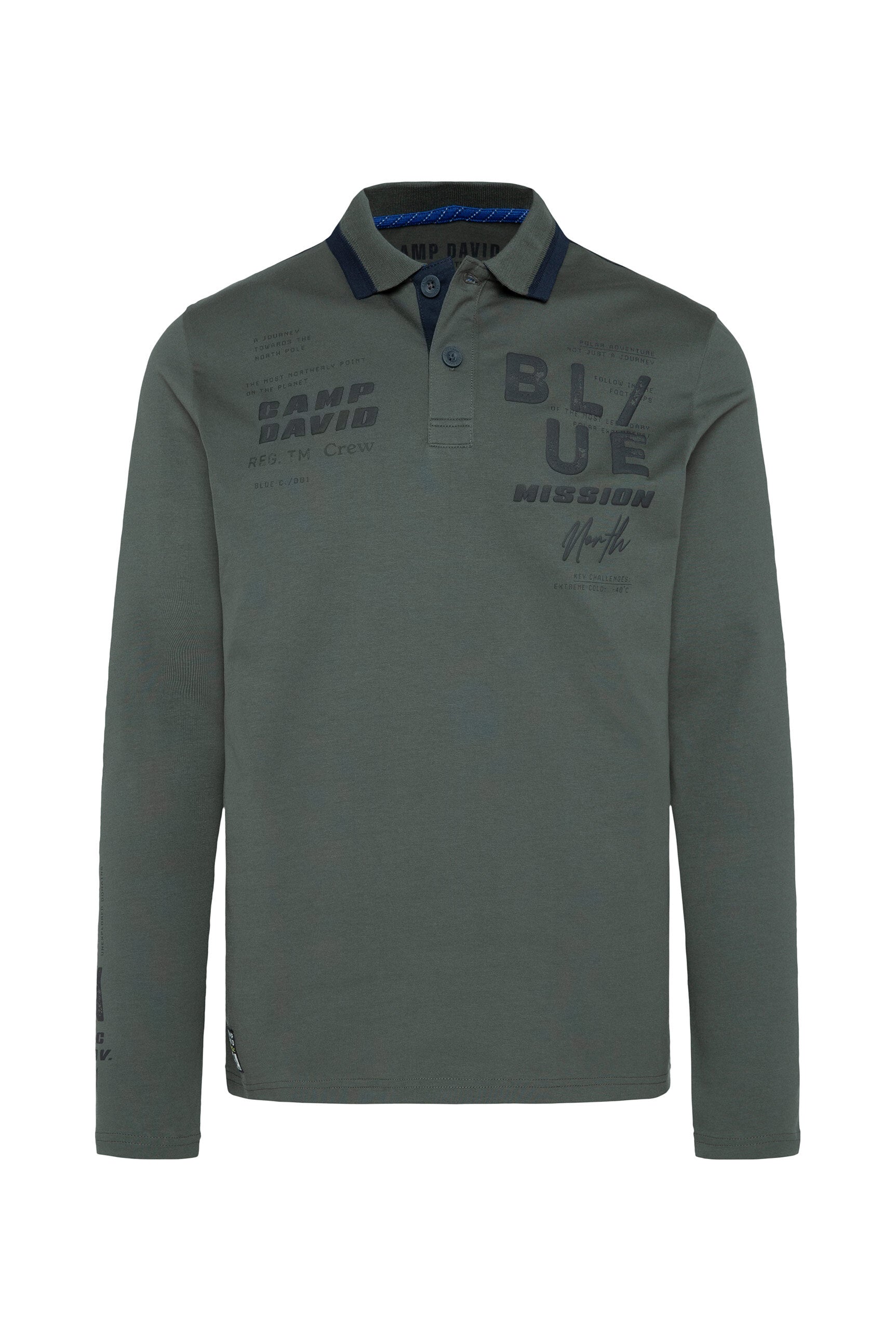 Długorękawowy polo z nadrukami puff