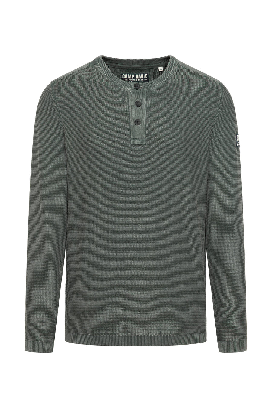 Sweter Henley Stone Washed