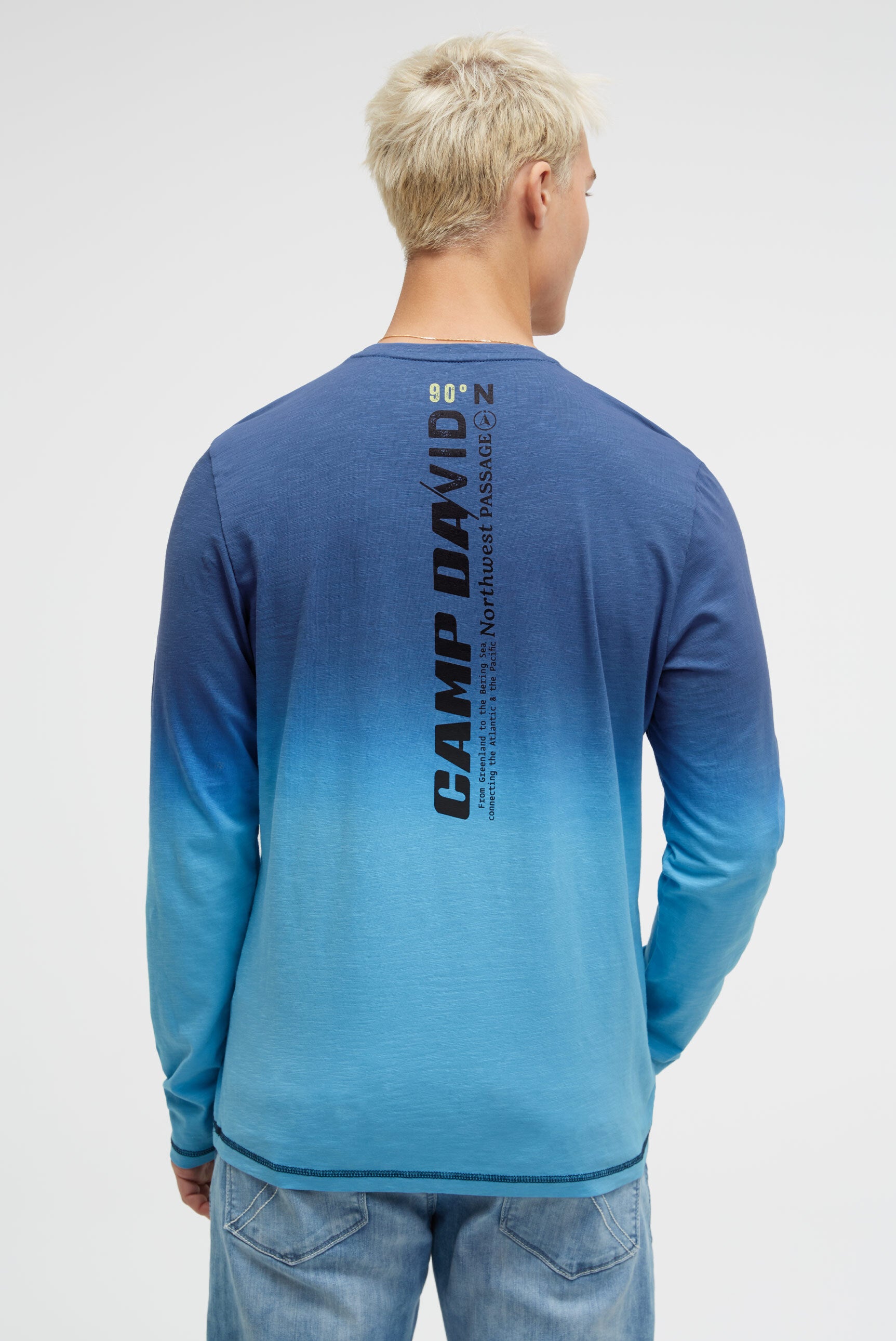 Longsleeve Dip Dye z Label Prints - 5