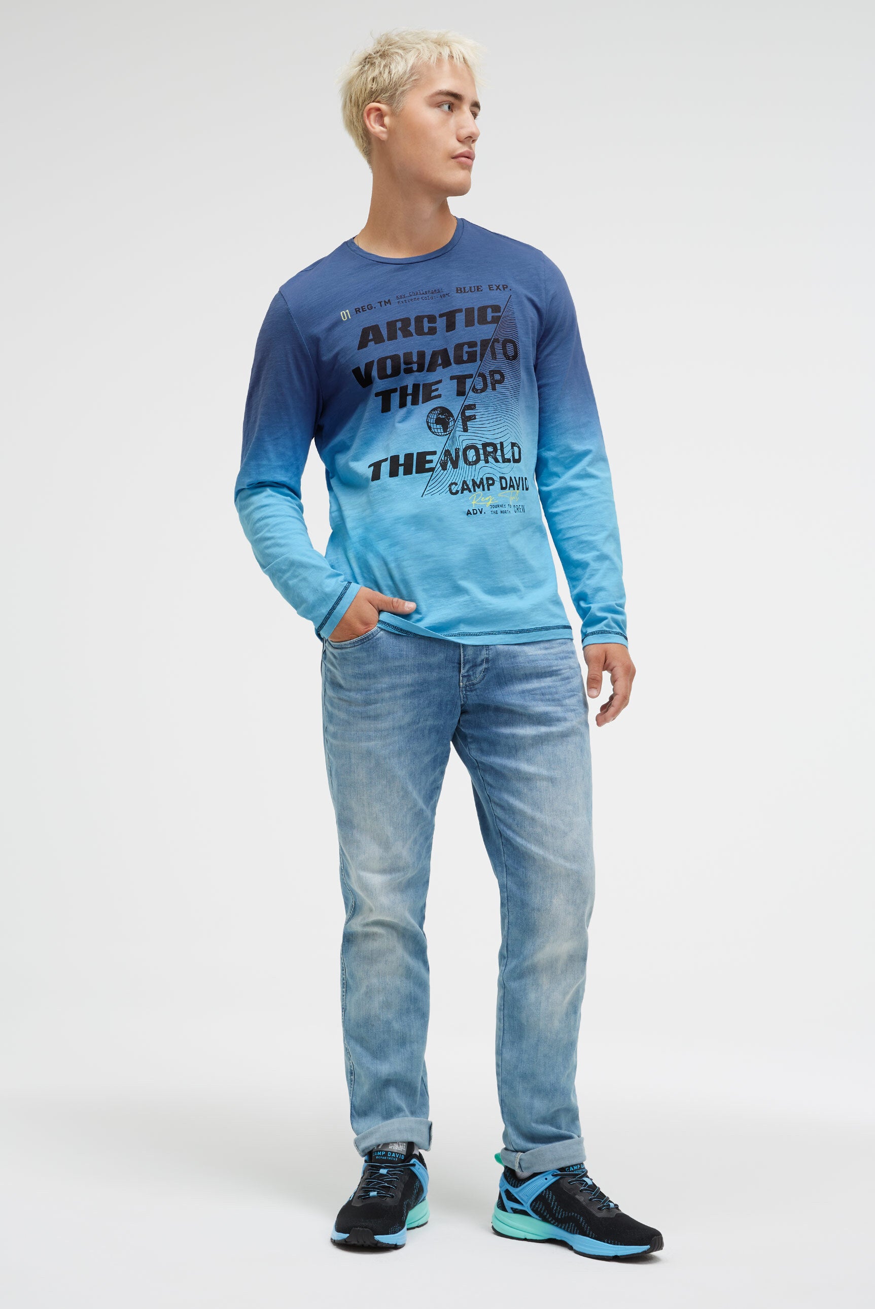 Longsleeve Dip Dye z Label Prints