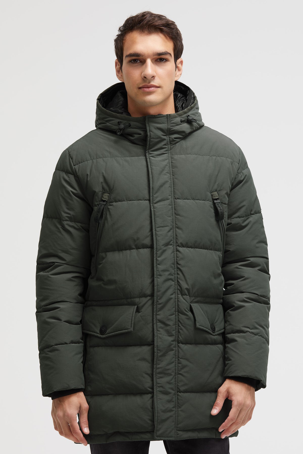 Parka pikowana z kapturem – stylizacja warstwowa - 2