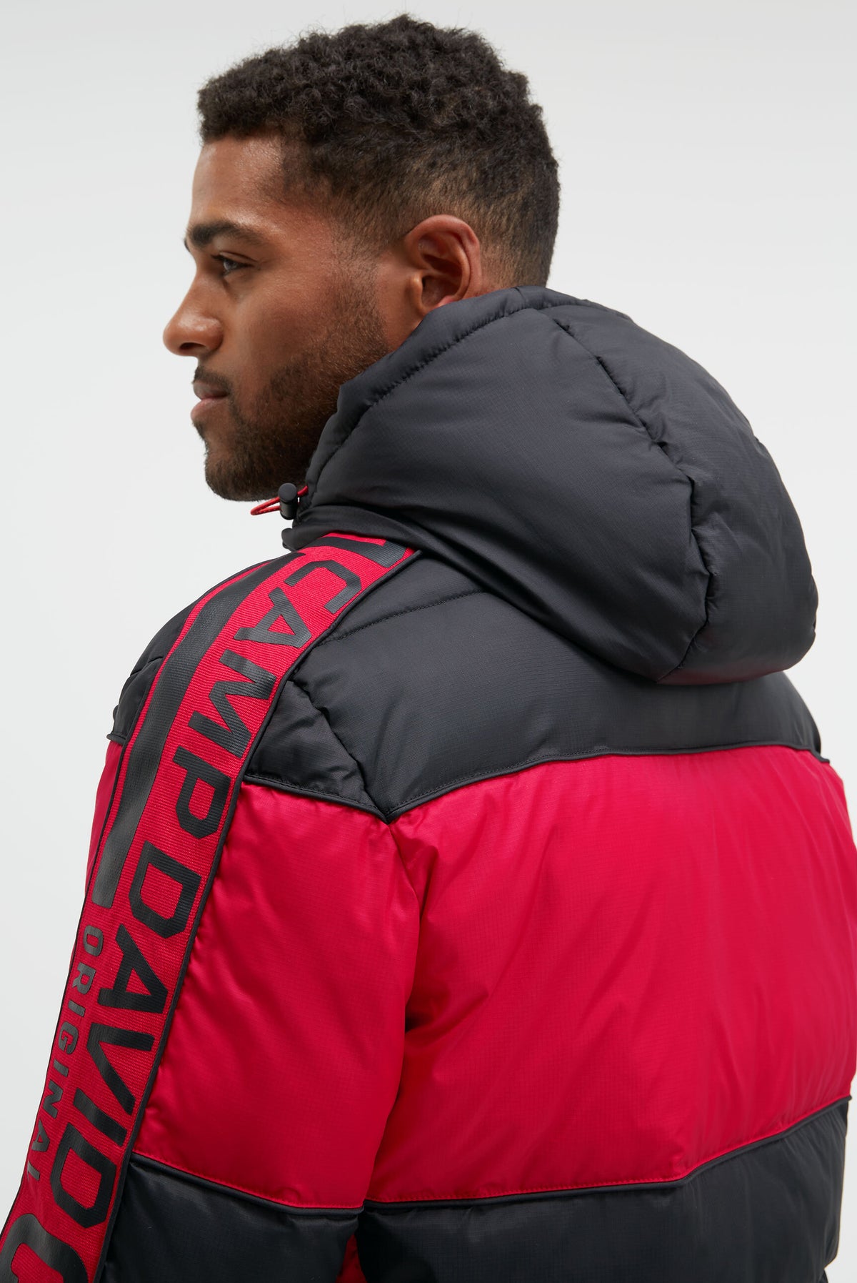 Steppjacke mit Colour-Blocking, Tapes, Artworks black - 7