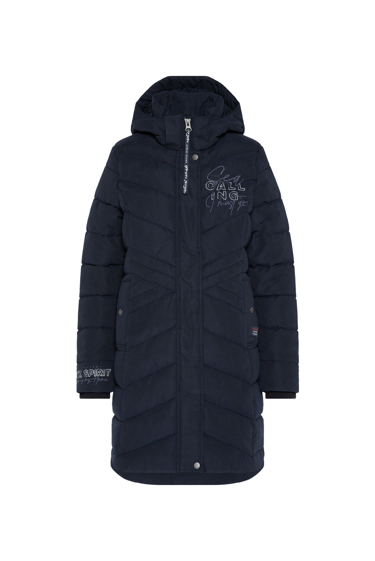 Parka pikowana z odpinanym kapturem - 1