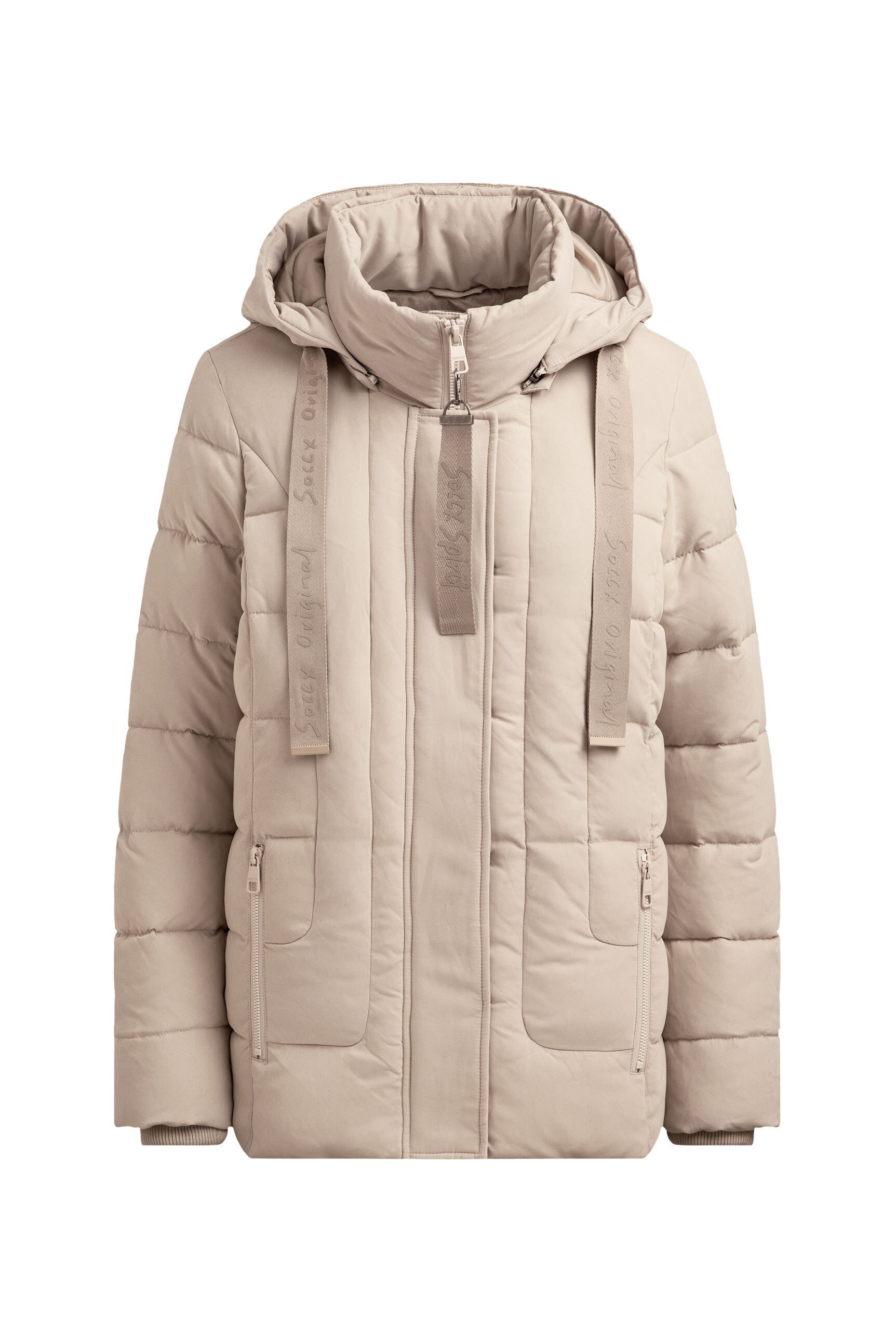 Kurtka z pikowanym wzorem i kapturem