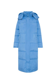 Pikowany płaszcz z odpinanym kapturem