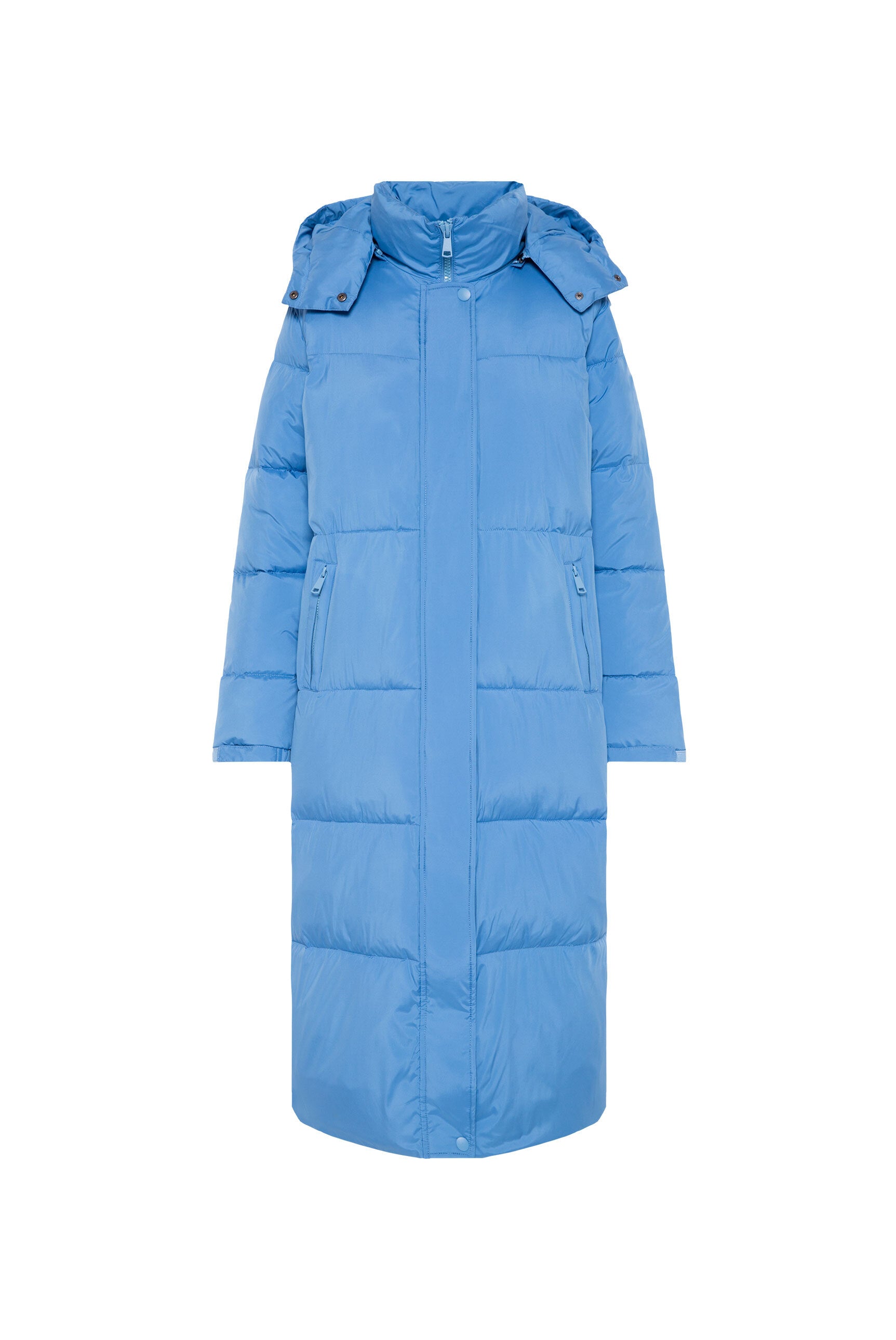 Pikowany płaszcz z odpinanym kapturem - 1