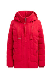 Kurtka z pikowanym wzorem i kapturem