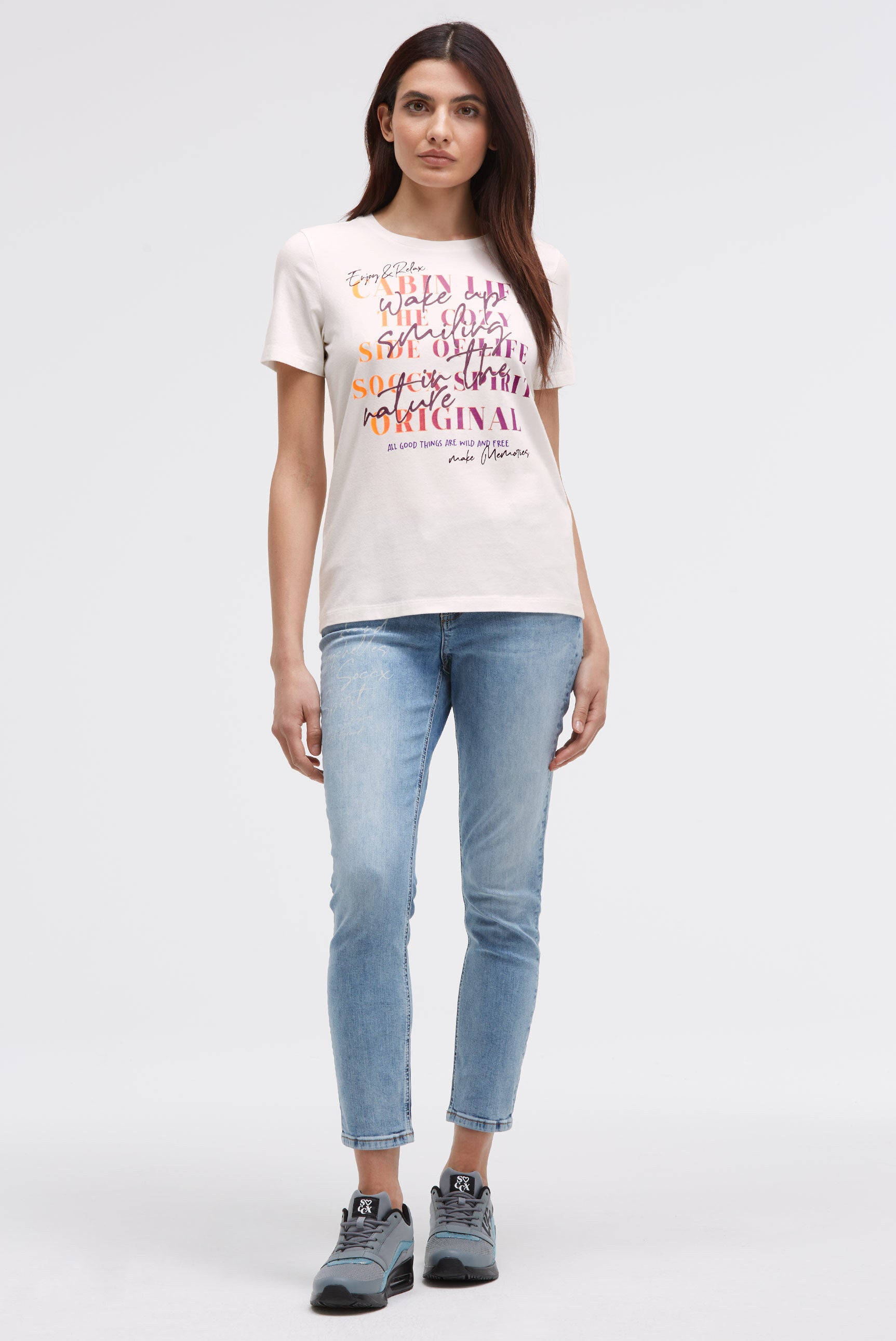 Koszulka z okrągłym dekoltem z nadrukiem Colour Gradient - 3