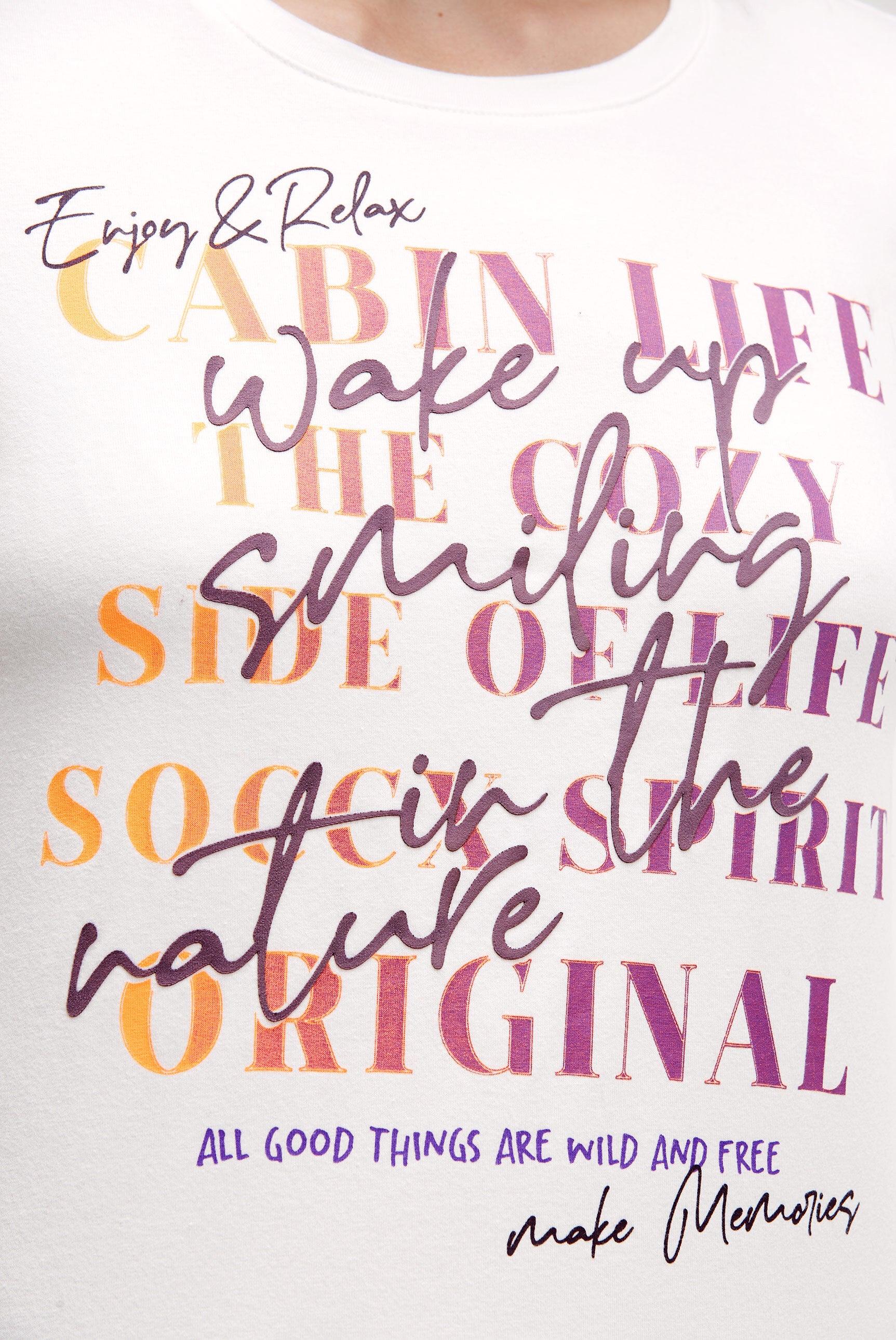 Koszulka z okrągłym dekoltem z nadrukiem Colour Gradient - 6