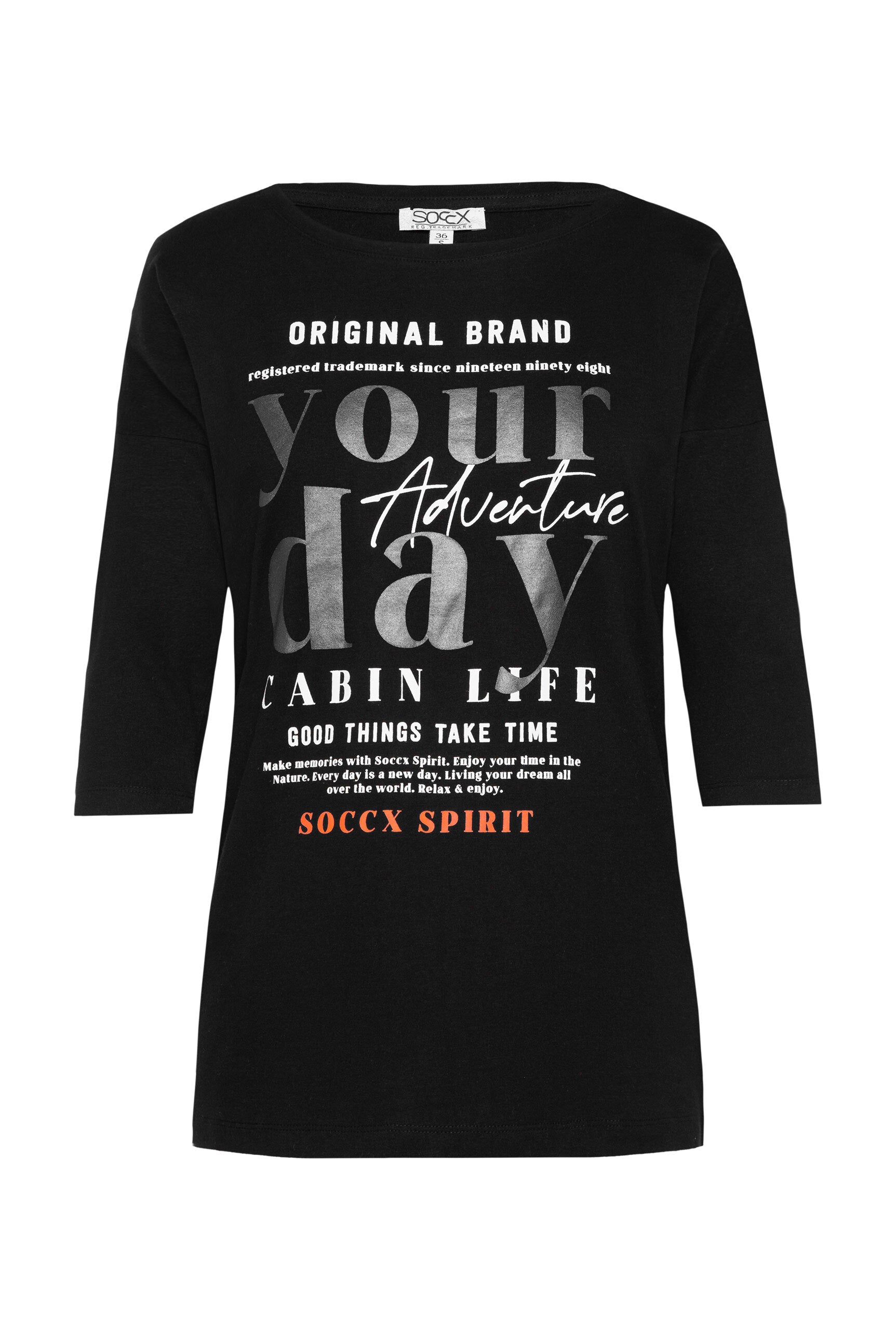 Koszulka z krótkimi rękawami i nadrukiem Label