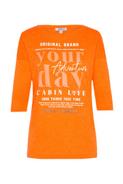 Koszulka z krótkimi rękawami i nadrukiem Label