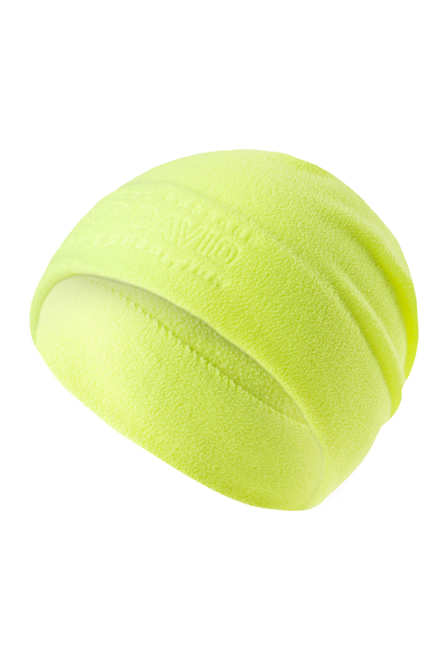 Fleece Beanie mit Logo-Prägung neon yellow