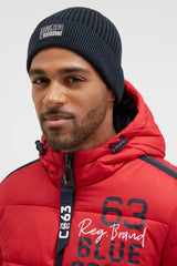 Czapka dzianinowa Stone Washed z naszywką z logo