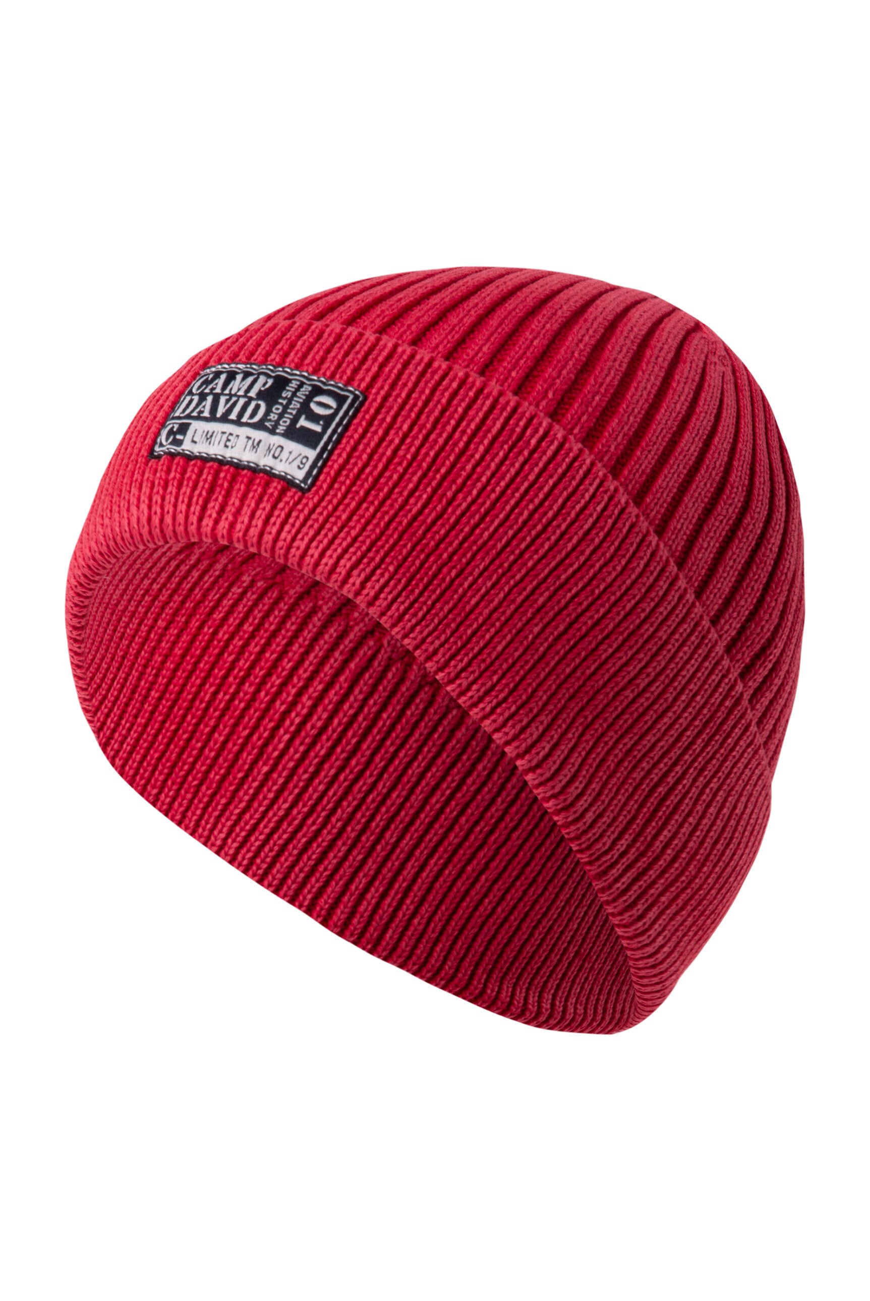 Czapka dzianinowa Stone Washed z naszywką z logo - 1