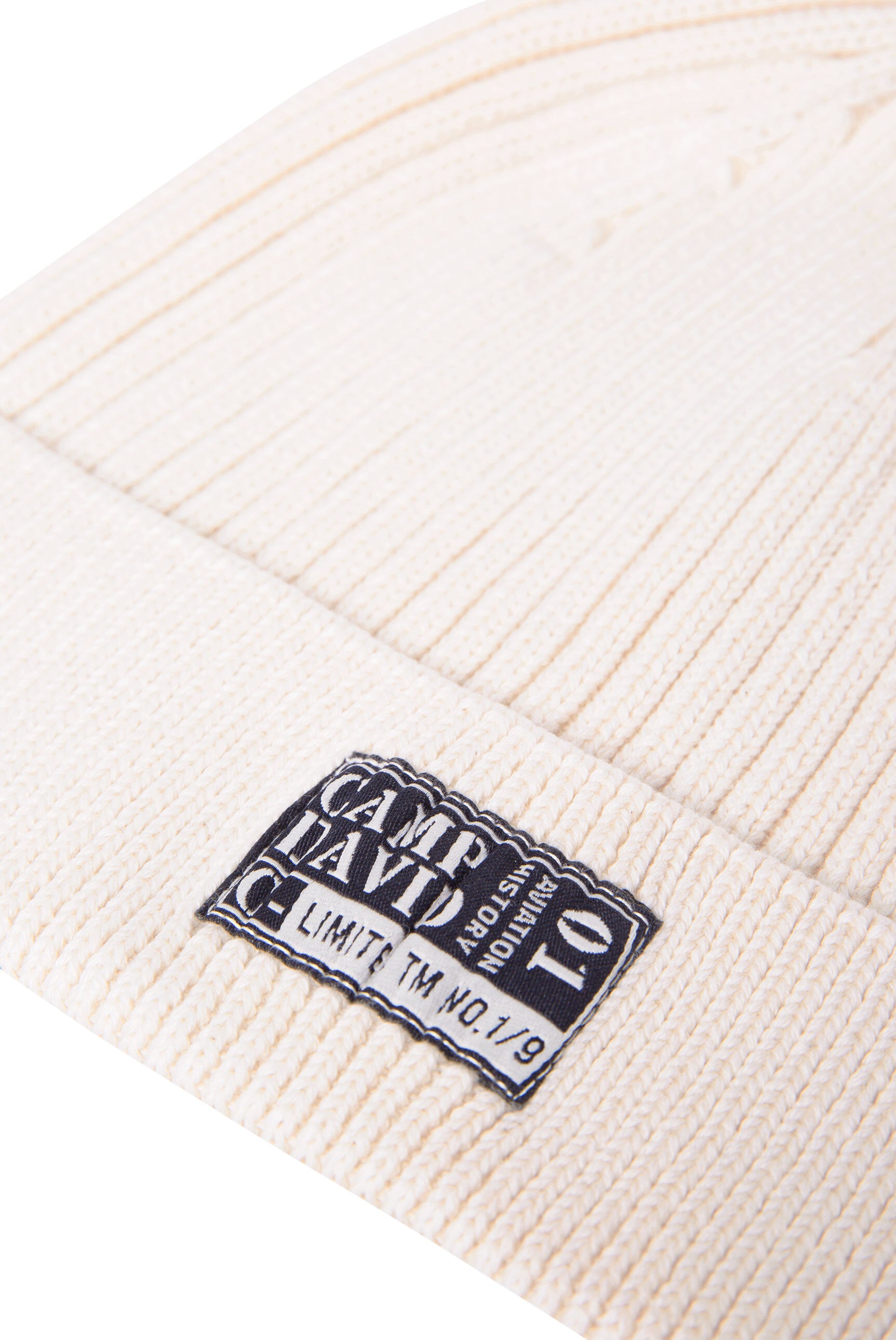 Czapka dzianinowa Stone Washed z naszywką z logo - 3