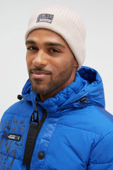 Czapka dzianinowa Stone Washed z naszywką z logo