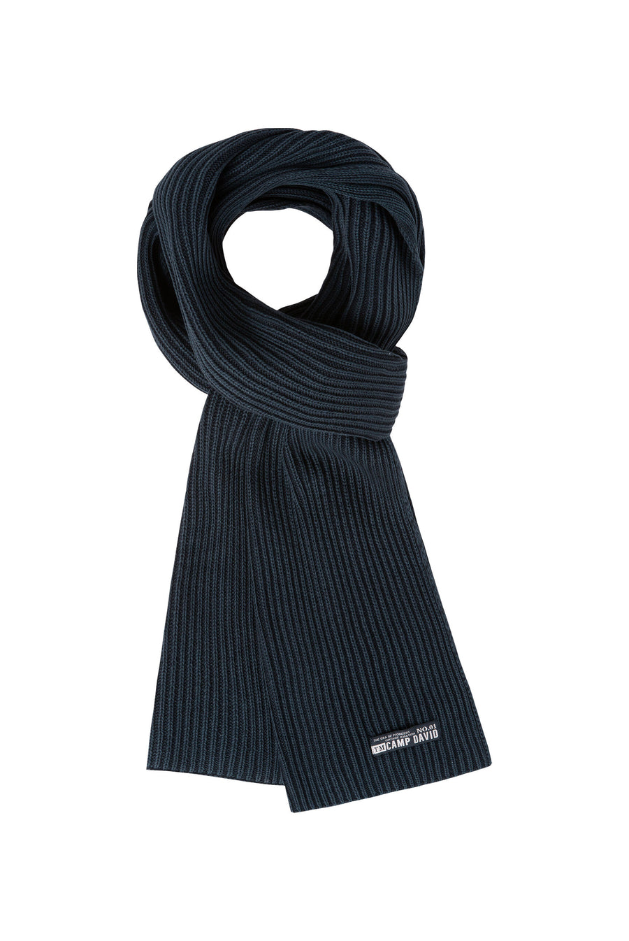 Rippstrickschal Stone Washed cool navy
