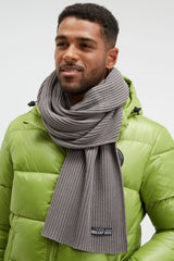 Szalik w prążkowanym splocie Stone Washed