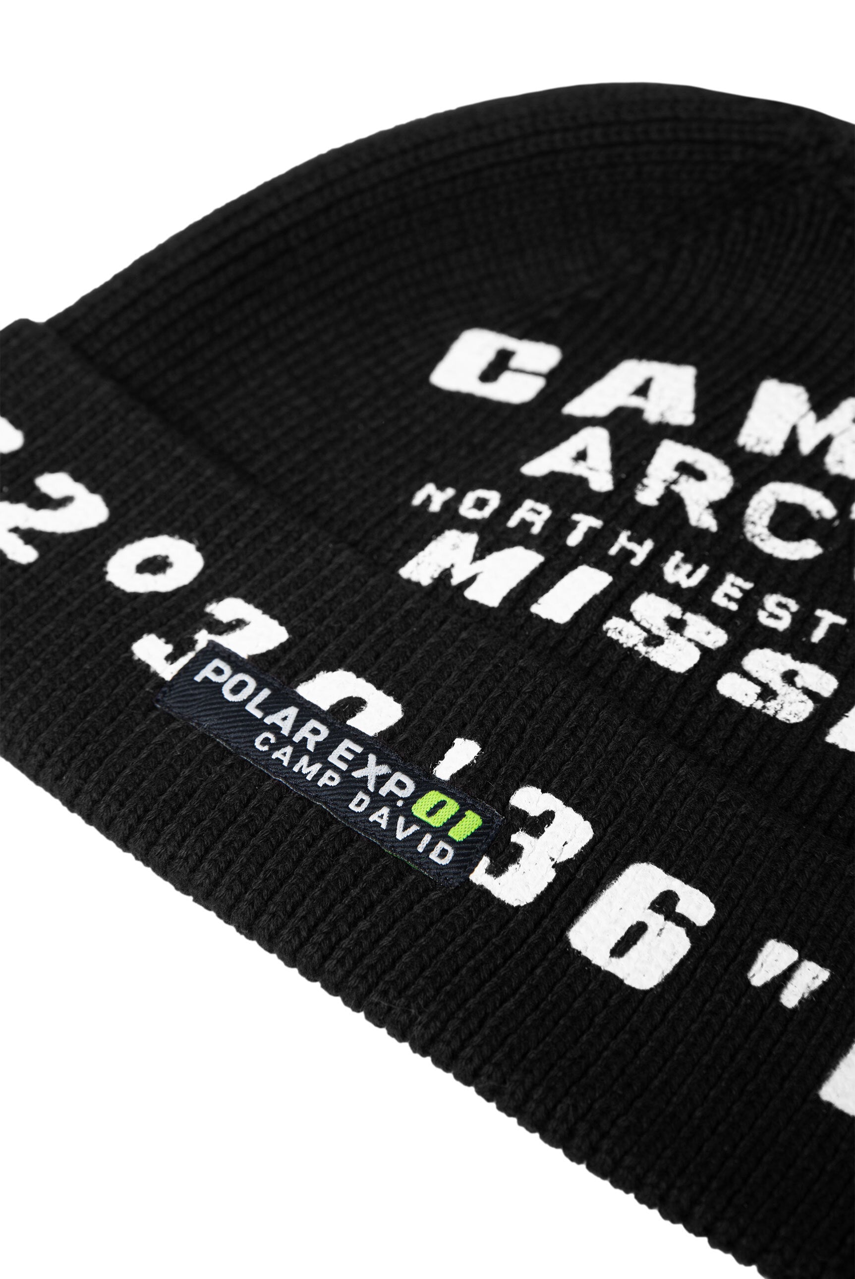 Czapka w prążkowanym splocie z nadrukiem logo i naszywką - 3