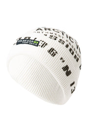 Czapka w prążkowanym splocie z nadrukiem logo i naszywką