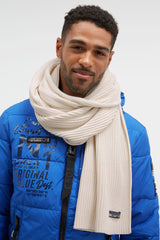 Szalik w prążkowanym splocie Stone Washed