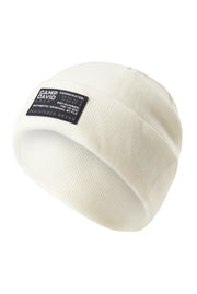 Czapka w prążkowanym splocie z naszywką z logo